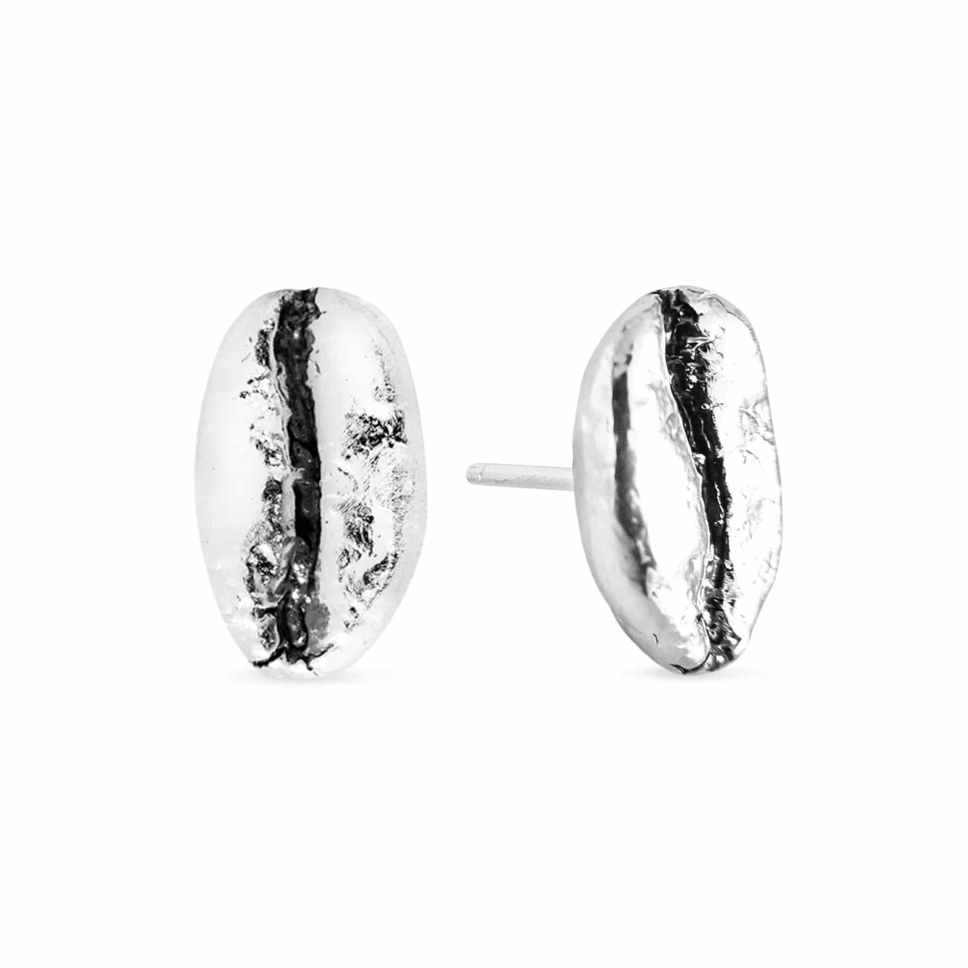 Aretes Café Gesha en plata envejecida - miniatura 1