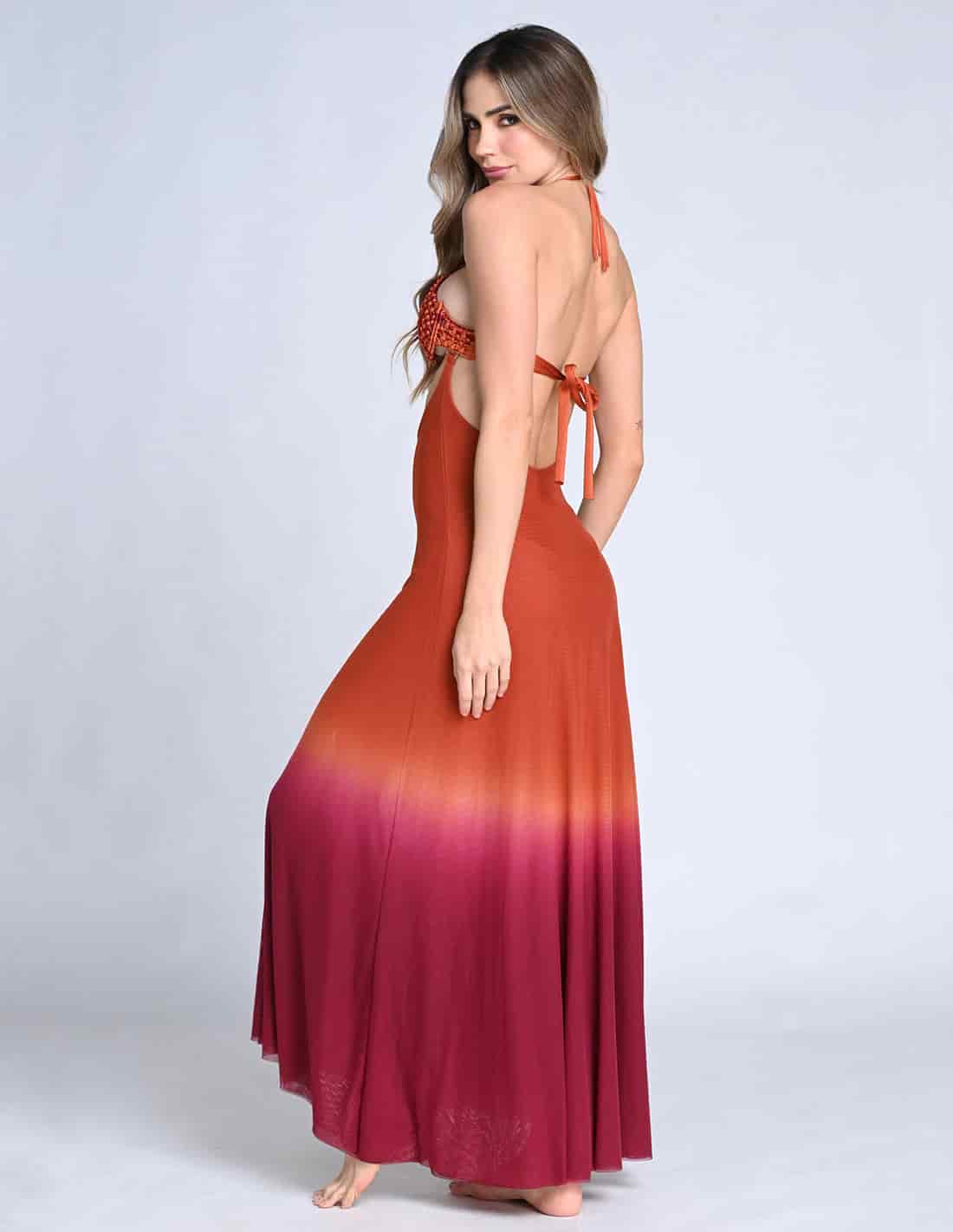 Falda Sairi Burgundy + Ochre - miniatura 3