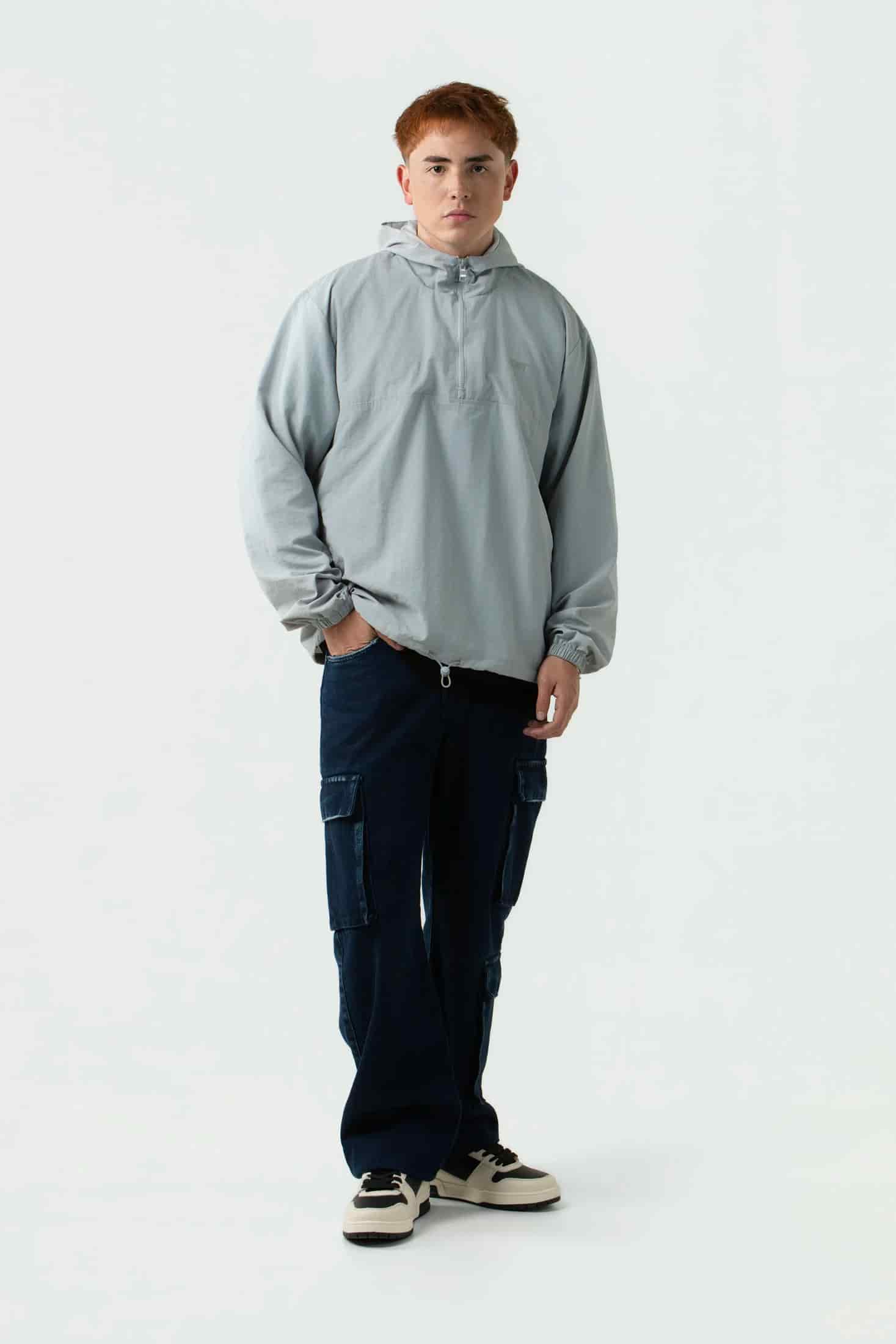 CHAQUETA ROMPEVIENTOS COLOR GRIS CLR - miniatura 4