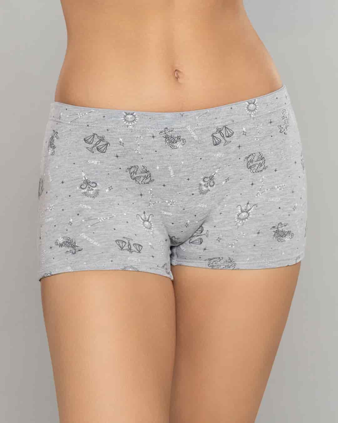 Boxer Largo Tiro Alto en Algodón Estampado para Mujer Ref. 8023 - miniatura 5