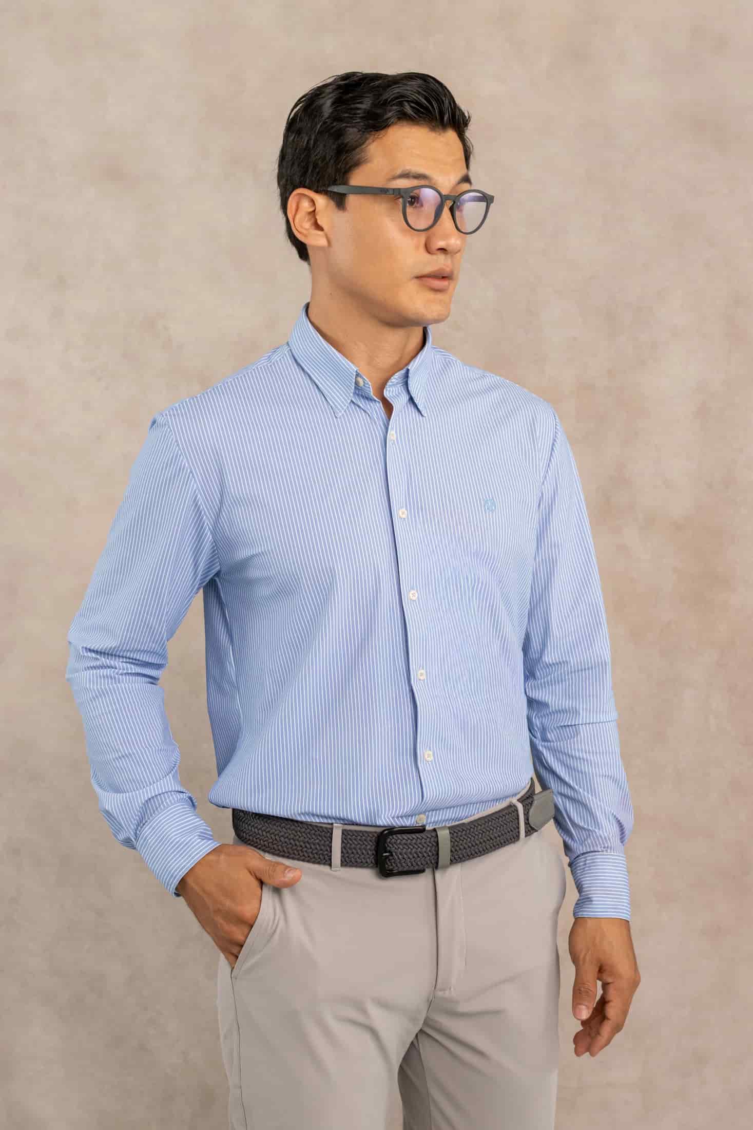 Camisa Performance Rayas Blue Striped - miniatura 1