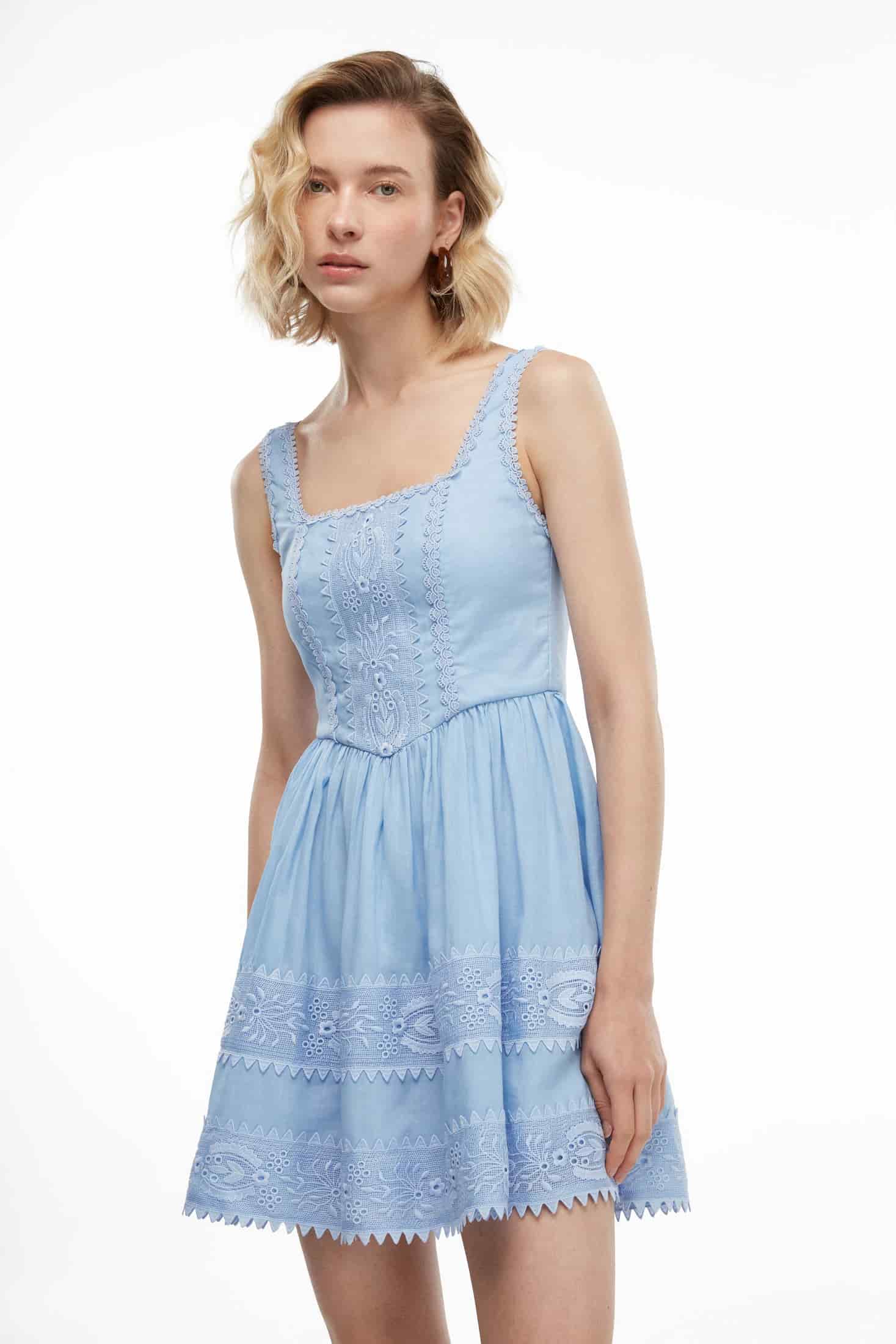 SERENA MINI DRESS BLUE - miniatura 3