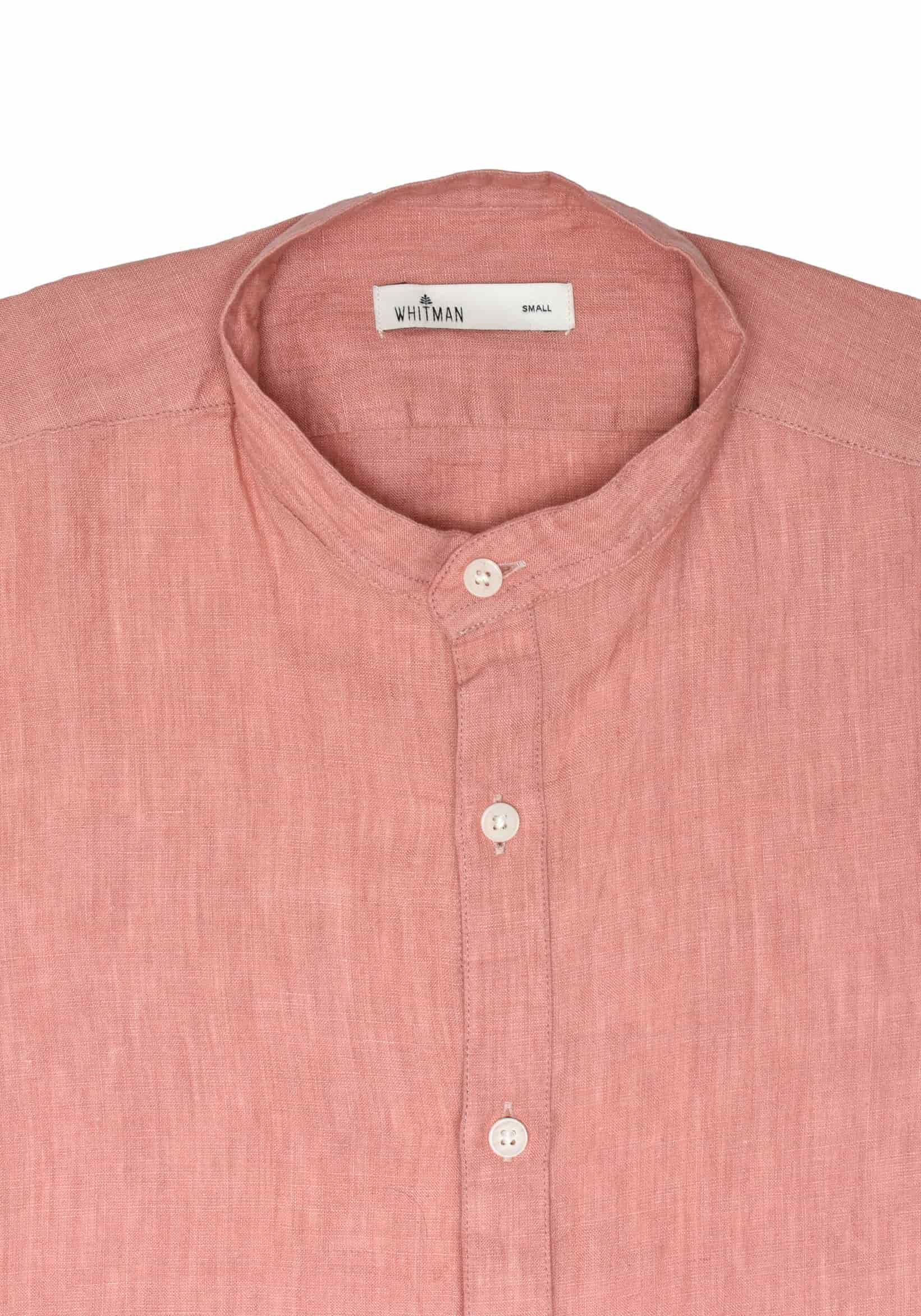 Camisa Lino Cuello Nerú Salmón - miniatura 3