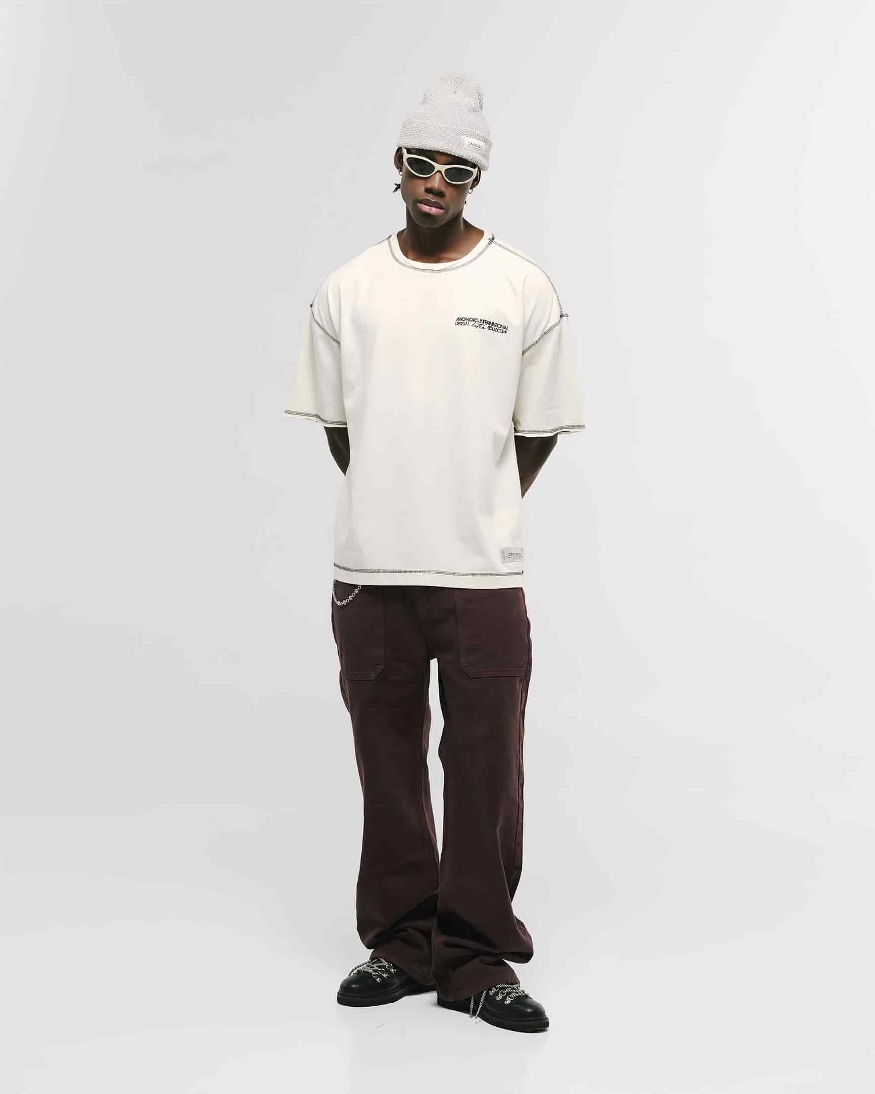 Camiseta Boxy Fit Design Collective - Off White - miniatura 4