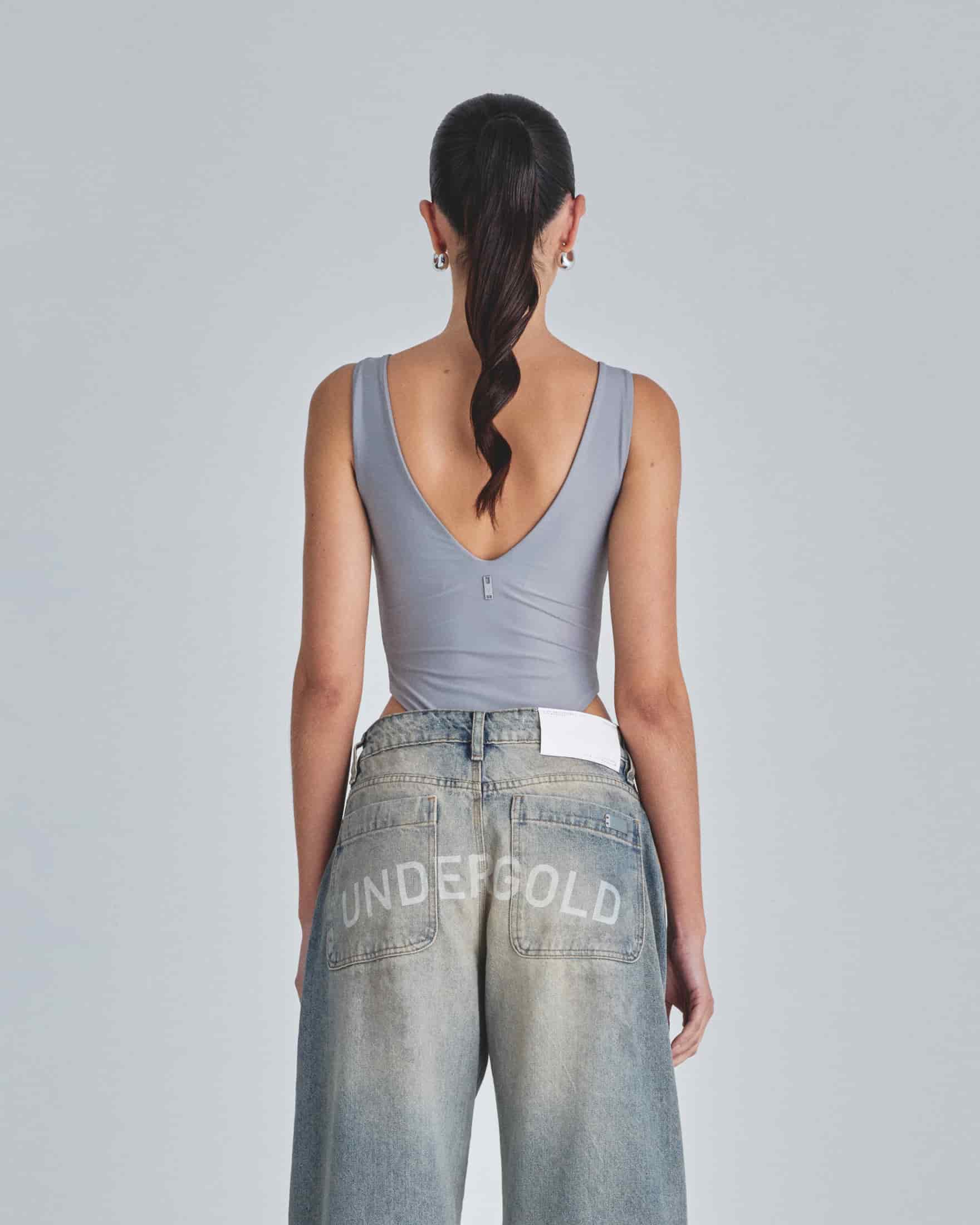 Line Basic V Neck Body Gray - miniatura 6