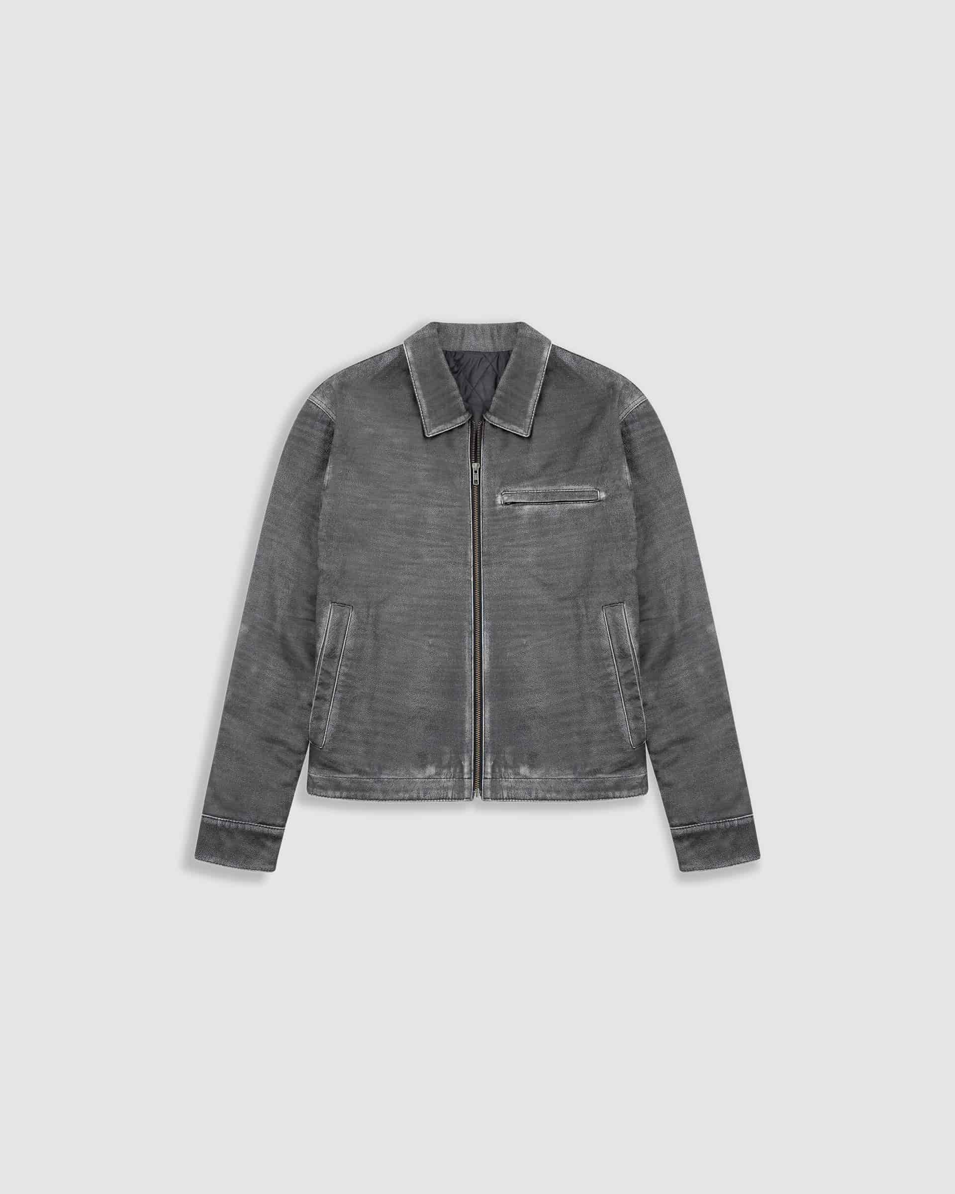 Chaqueta Monogram Leather - Negro Desgastado - miniatura 1