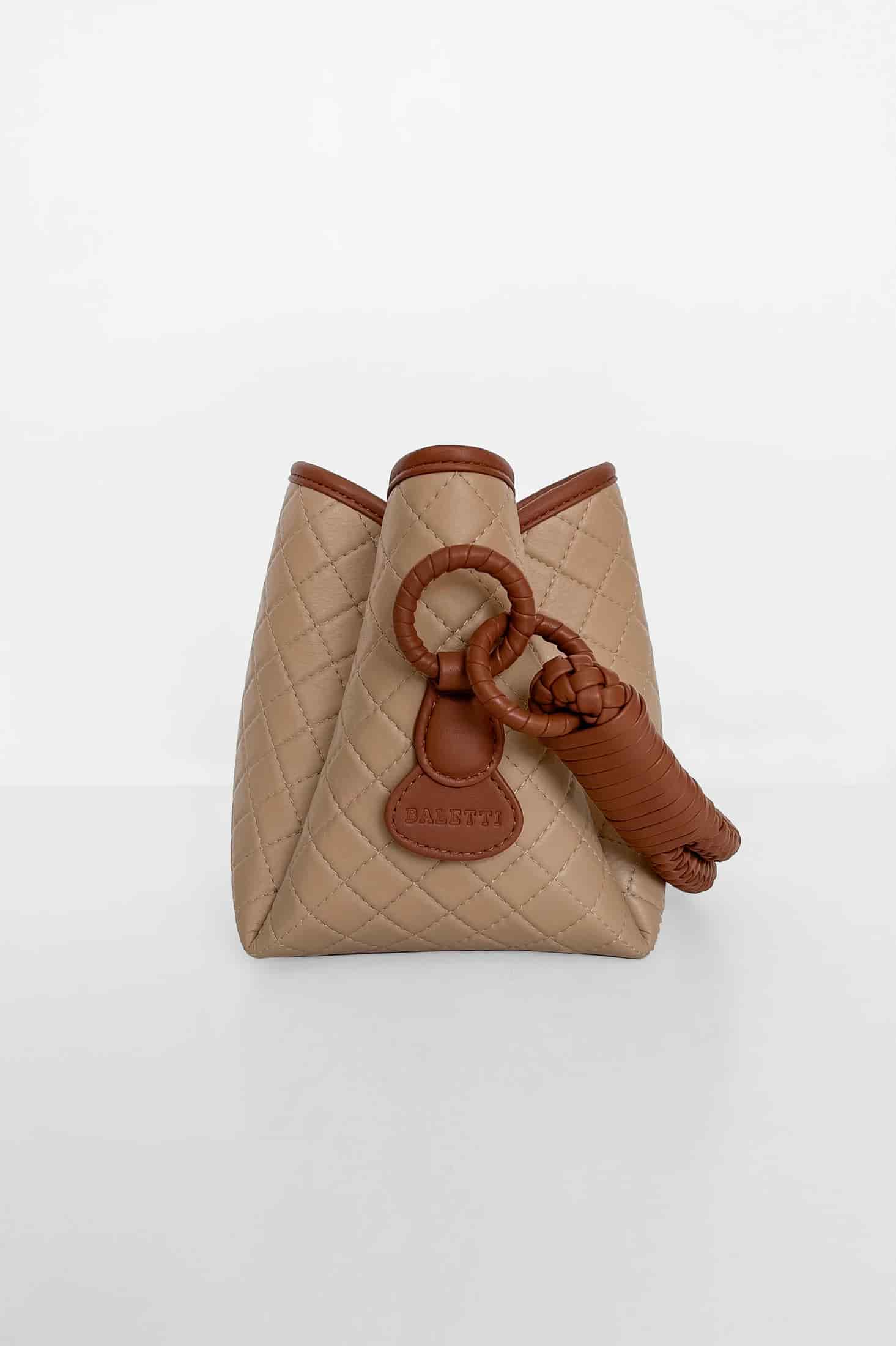 Tulip Mini Bucket Bag, Cappuccino & Brandy - miniatura 2