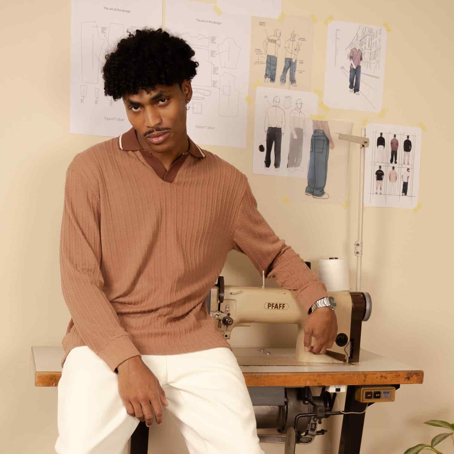 Polo Knit Sweater Mocca - miniatura 3