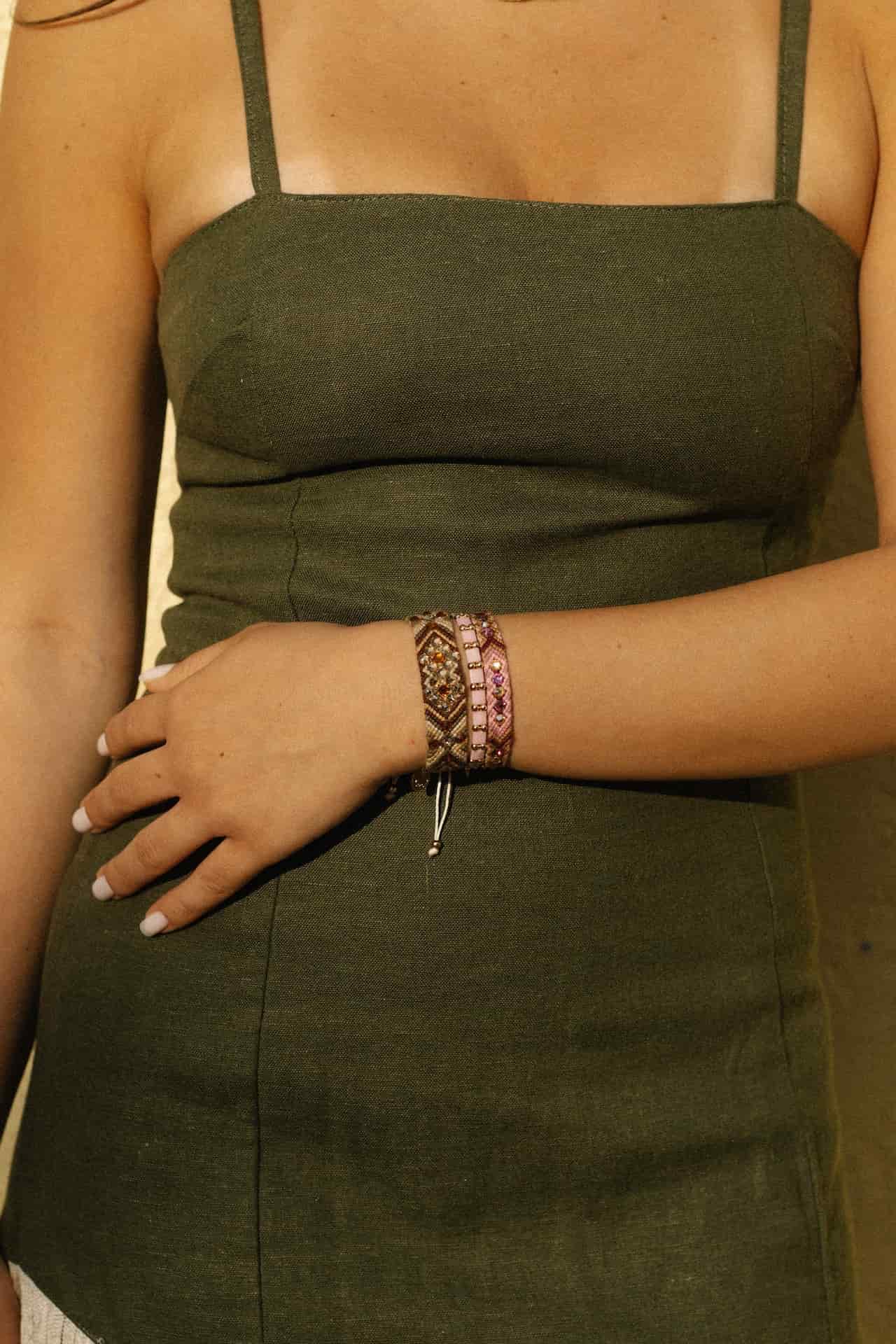 Wayuu Skinny Bracelet | Pink Aura - miniatura 2