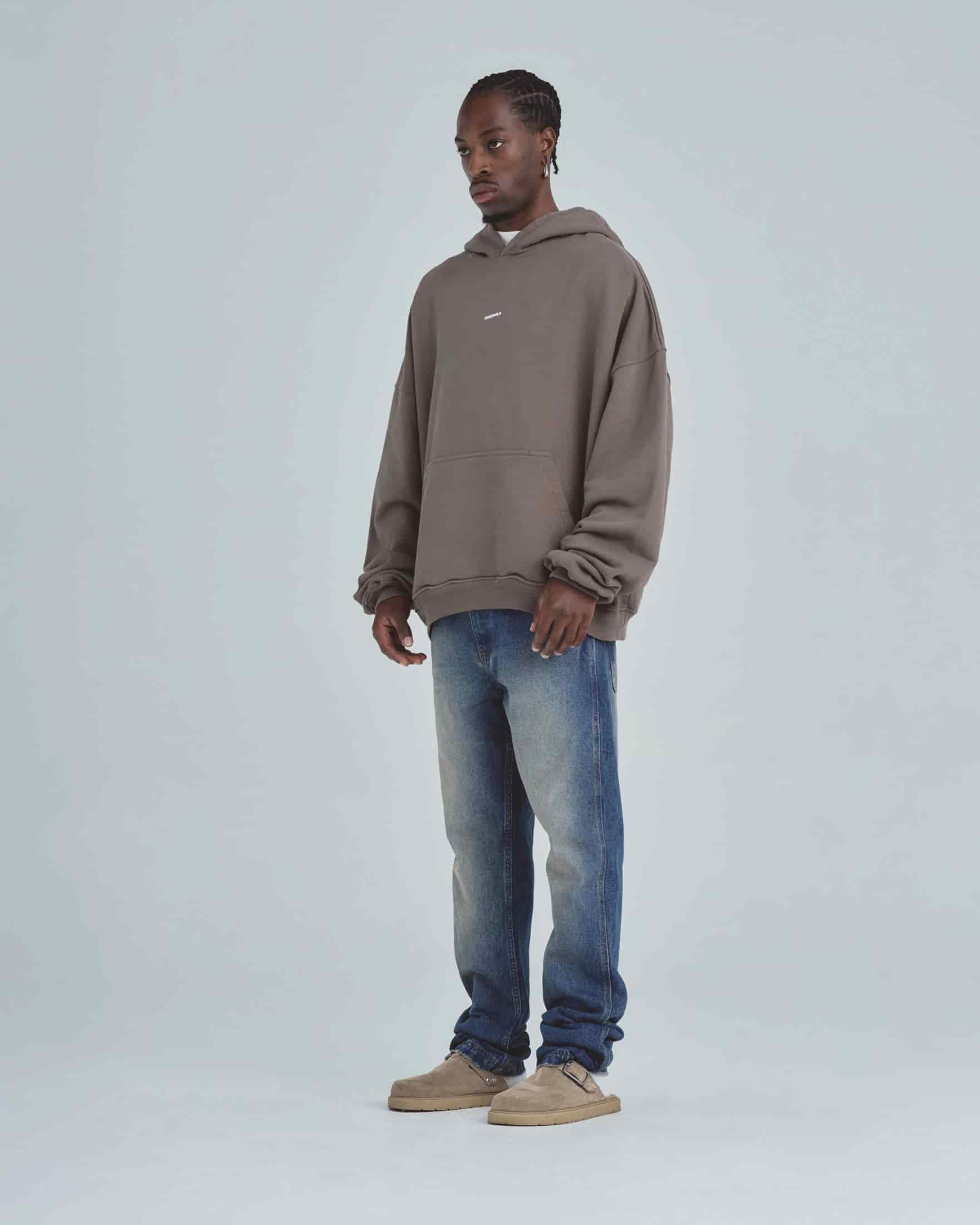 Line Basic Hoodie Brown - miniatura 5