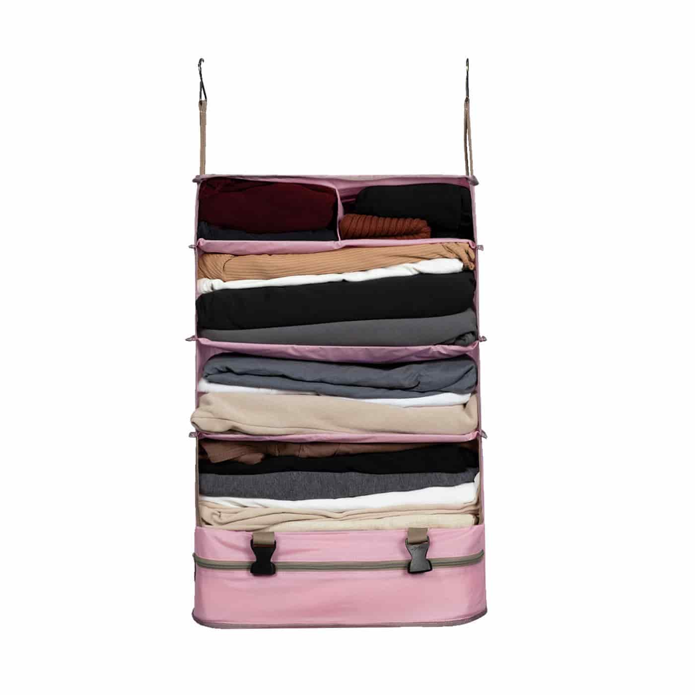 Cubos Organizador de viaje Acordeon 6 compartimientos Light Rosado - miniatura 2