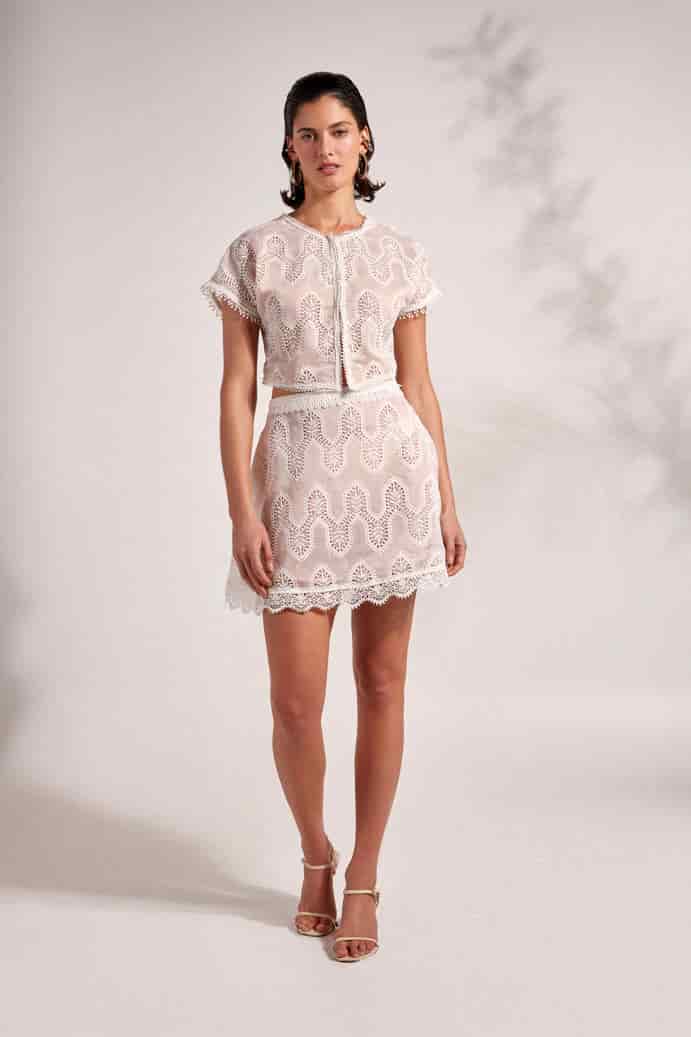 RENATA SKIRT WHITE - miniatura 1