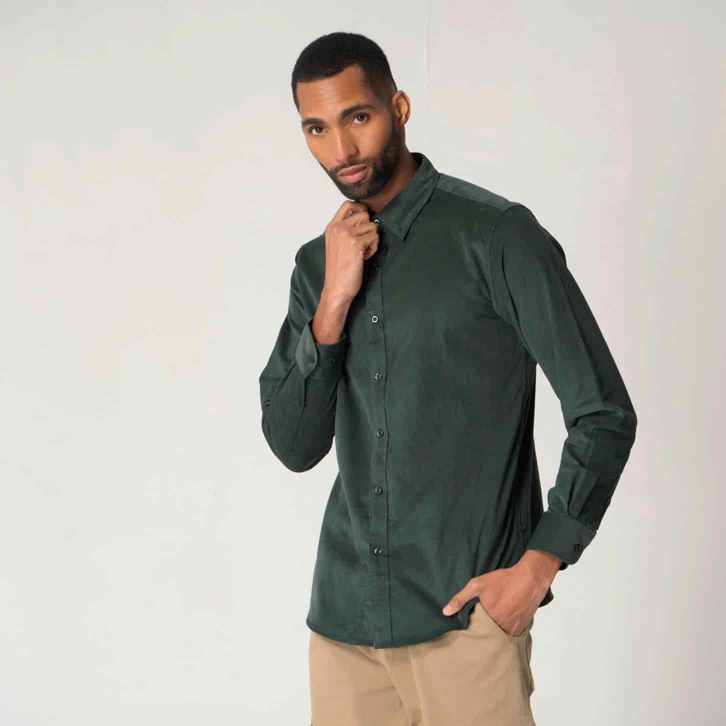 Camisa Slim Unicolor Manga Larga Ford - miniatura 3