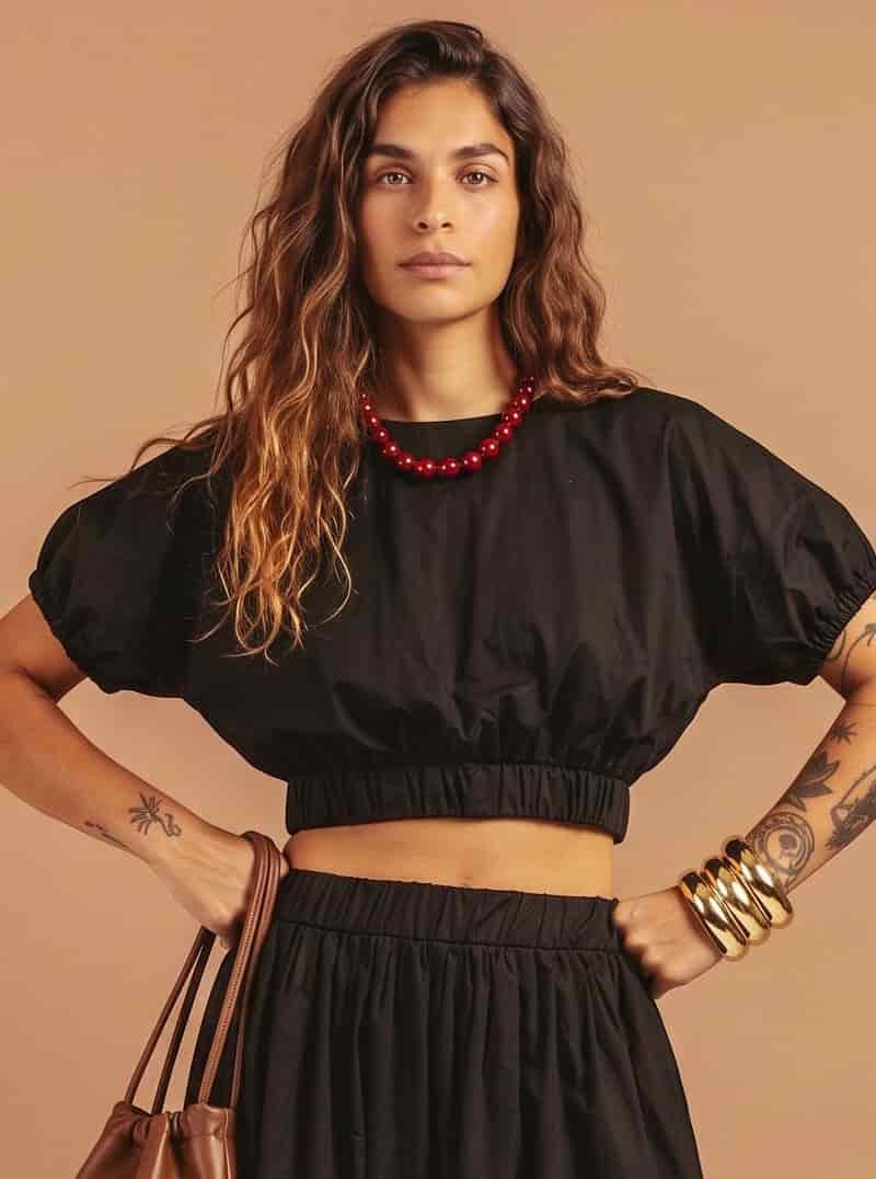BLUSA GLOBO NEGRA - miniatura 4