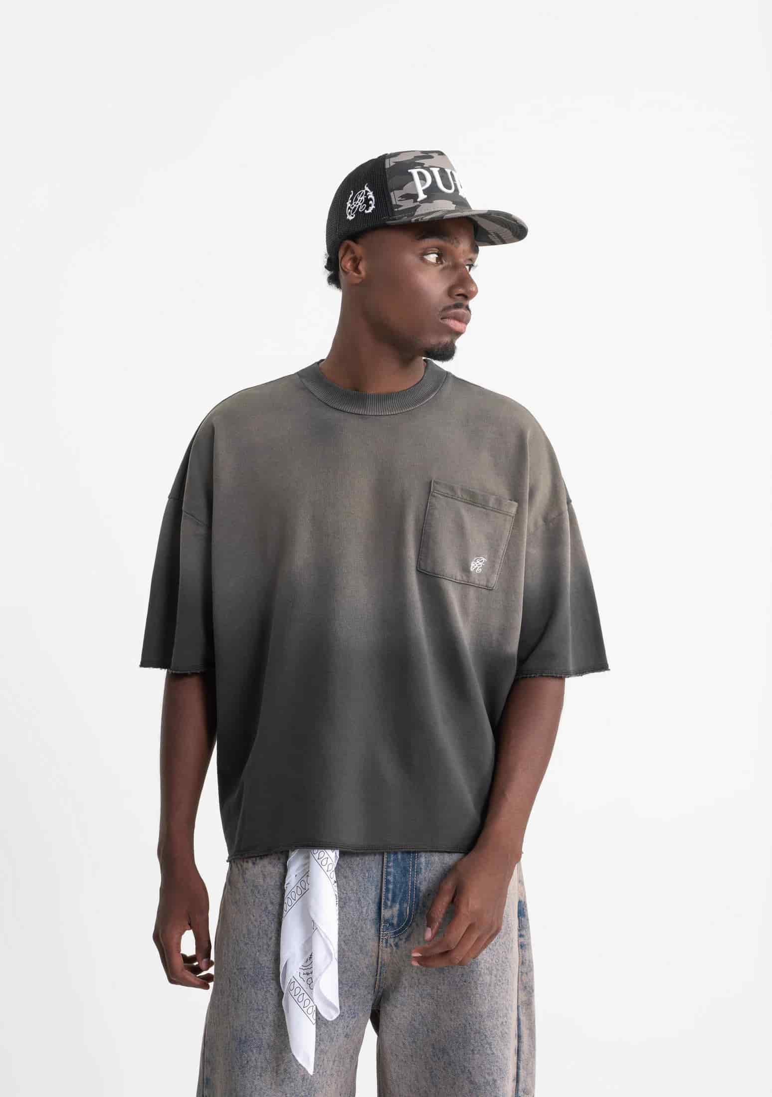 Rustic black pocket t-shirt - miniatura 3