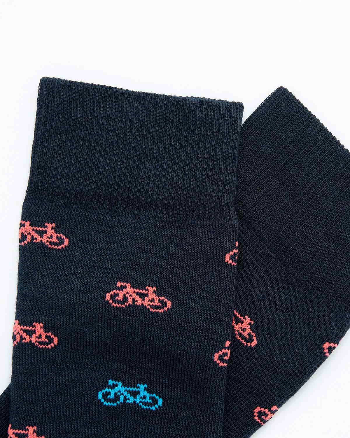 Medias Algodón Estampado Bicicletas - Fondo Azul - miniatura 4