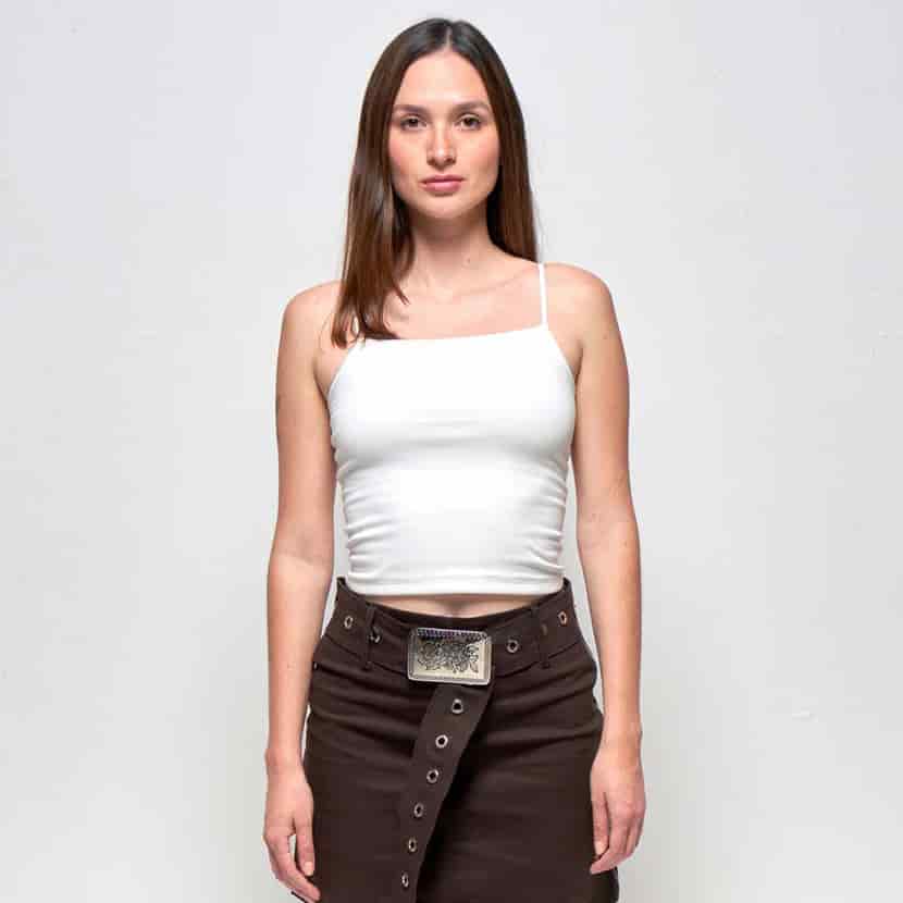 NEOMI WHITE BASIC TOP - miniatura 15