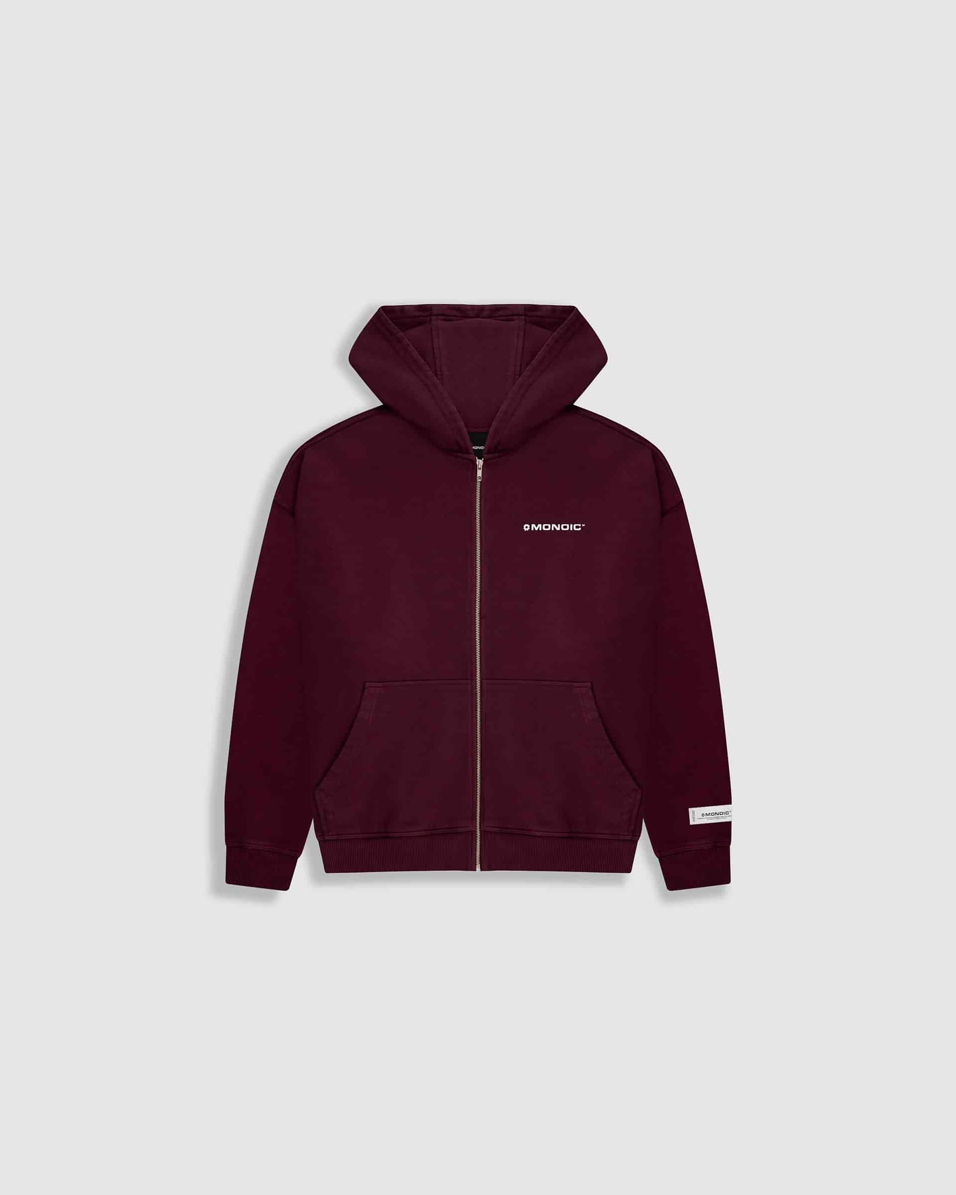 Zip Hoodie Oversized Básico V3 - Burgundy - miniatura 1