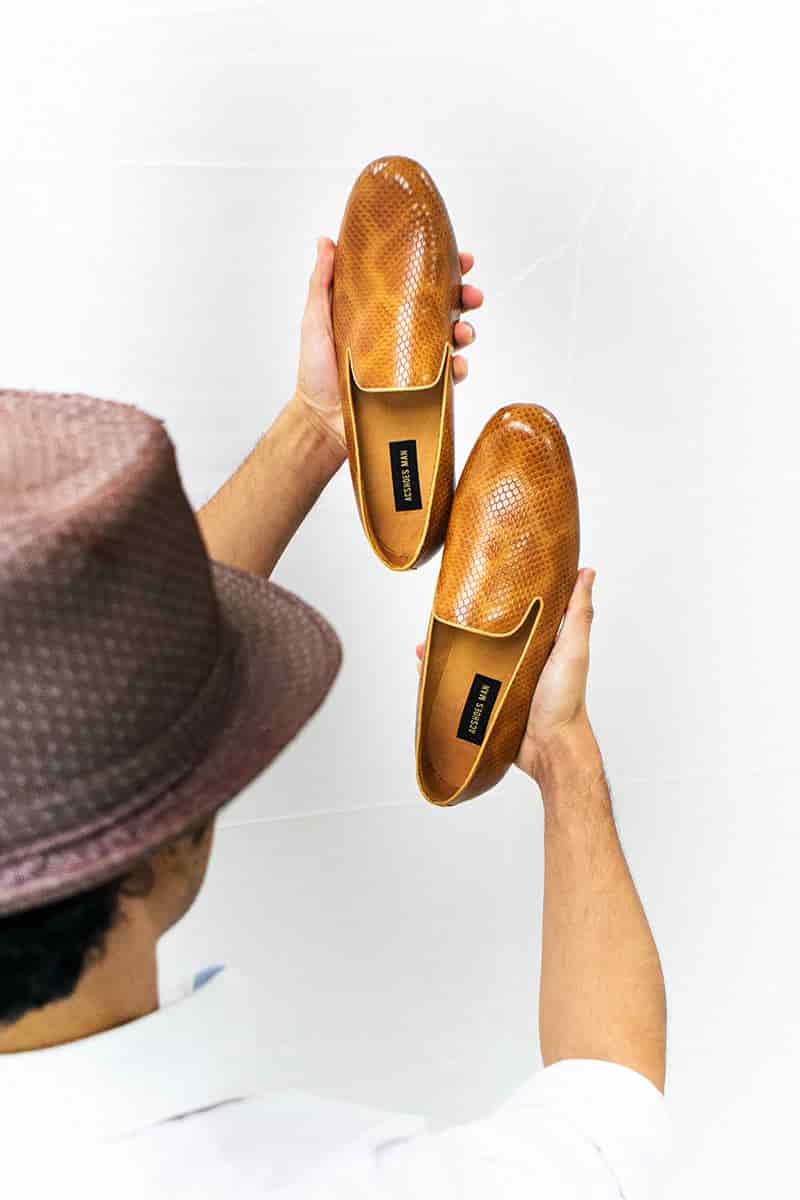 Slippers cuero grabado P miel - miniatura 4