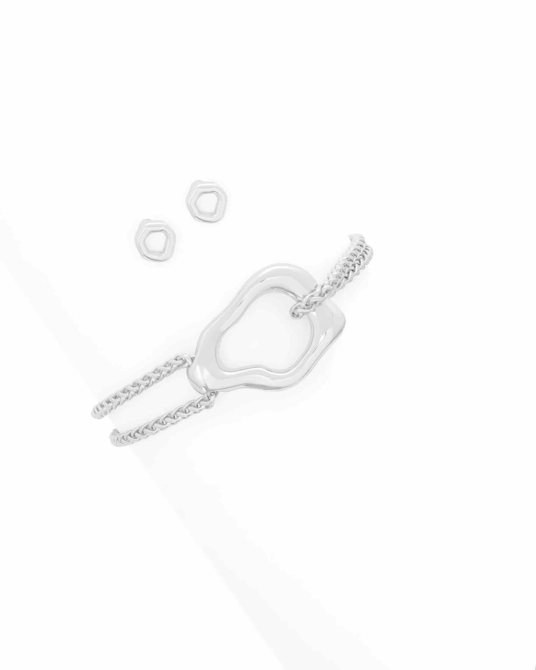 Pulsera Silueta Amorfa + Aretes - miniatura 2
