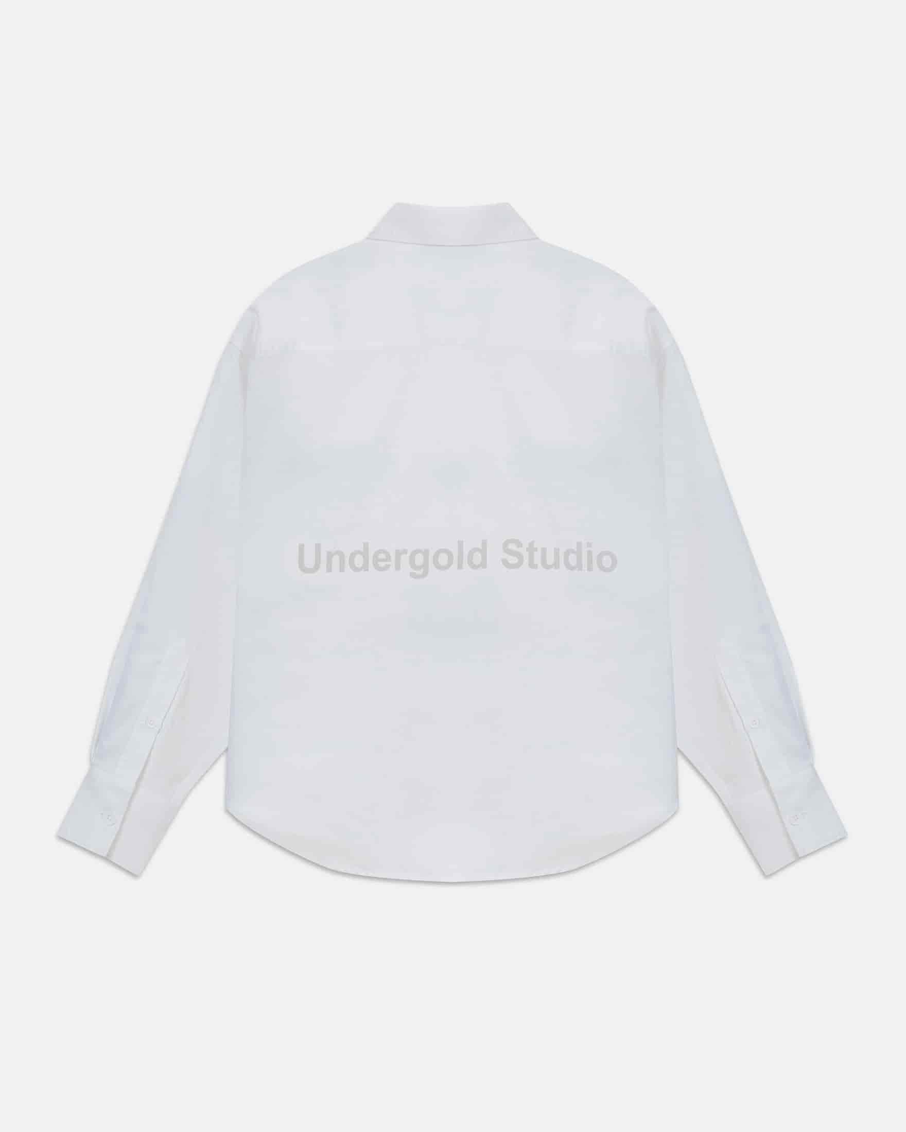 Undergold Studio Boxy Fit Long Sleeve Shirt White - miniatura 3