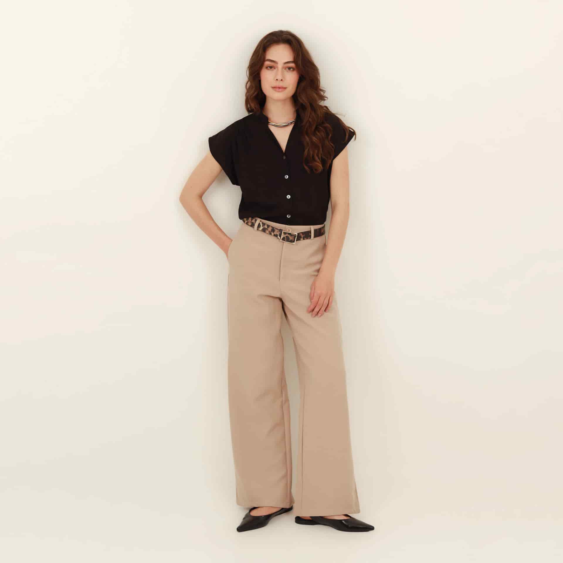 Pantalón rectobásico con pinzas - miniatura 5