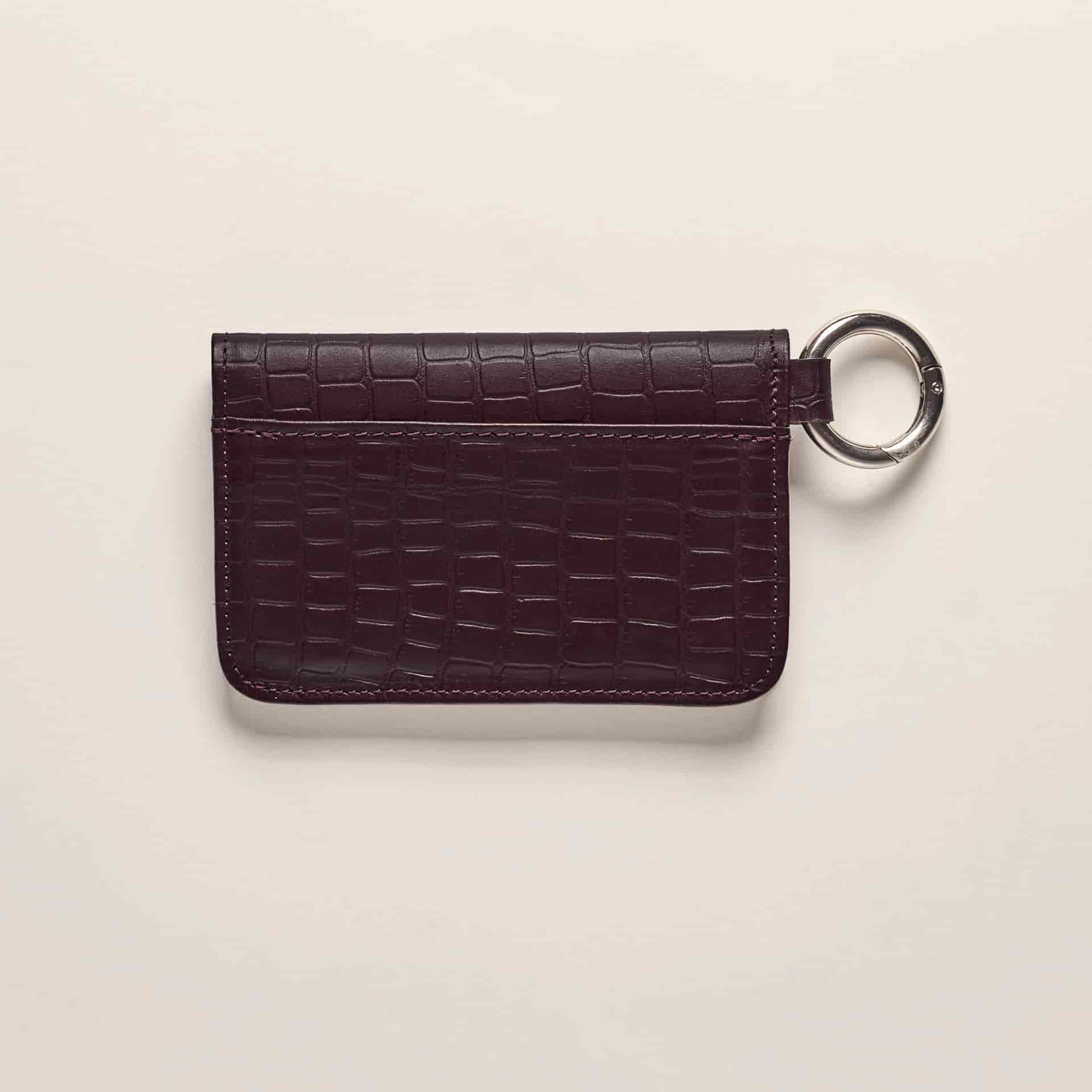 CLIP & GO CASE - CROC EDITION /  BURGUNDY - miniatura 2