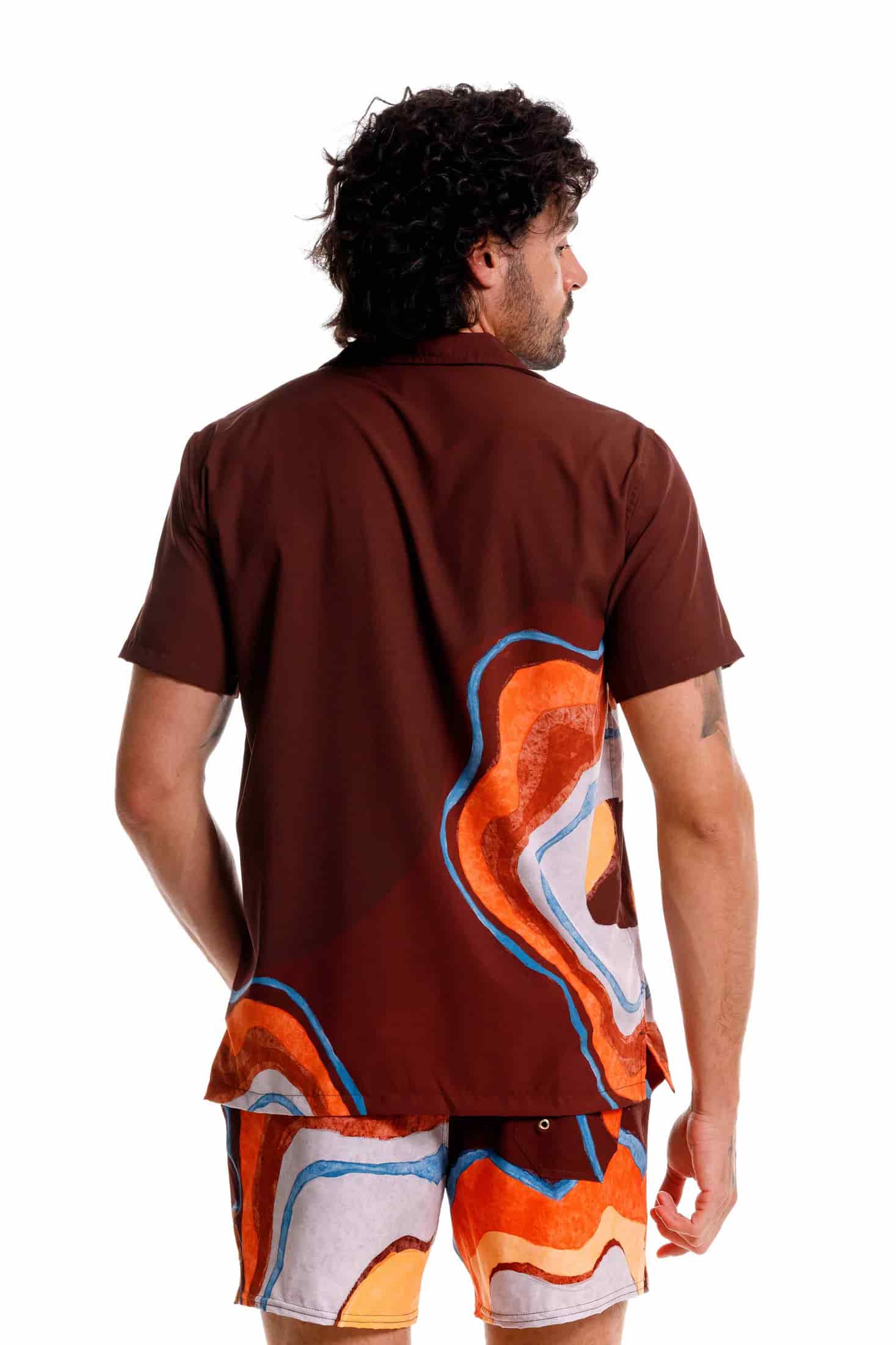 Camisa Playera Nebula Marrón - miniatura 6