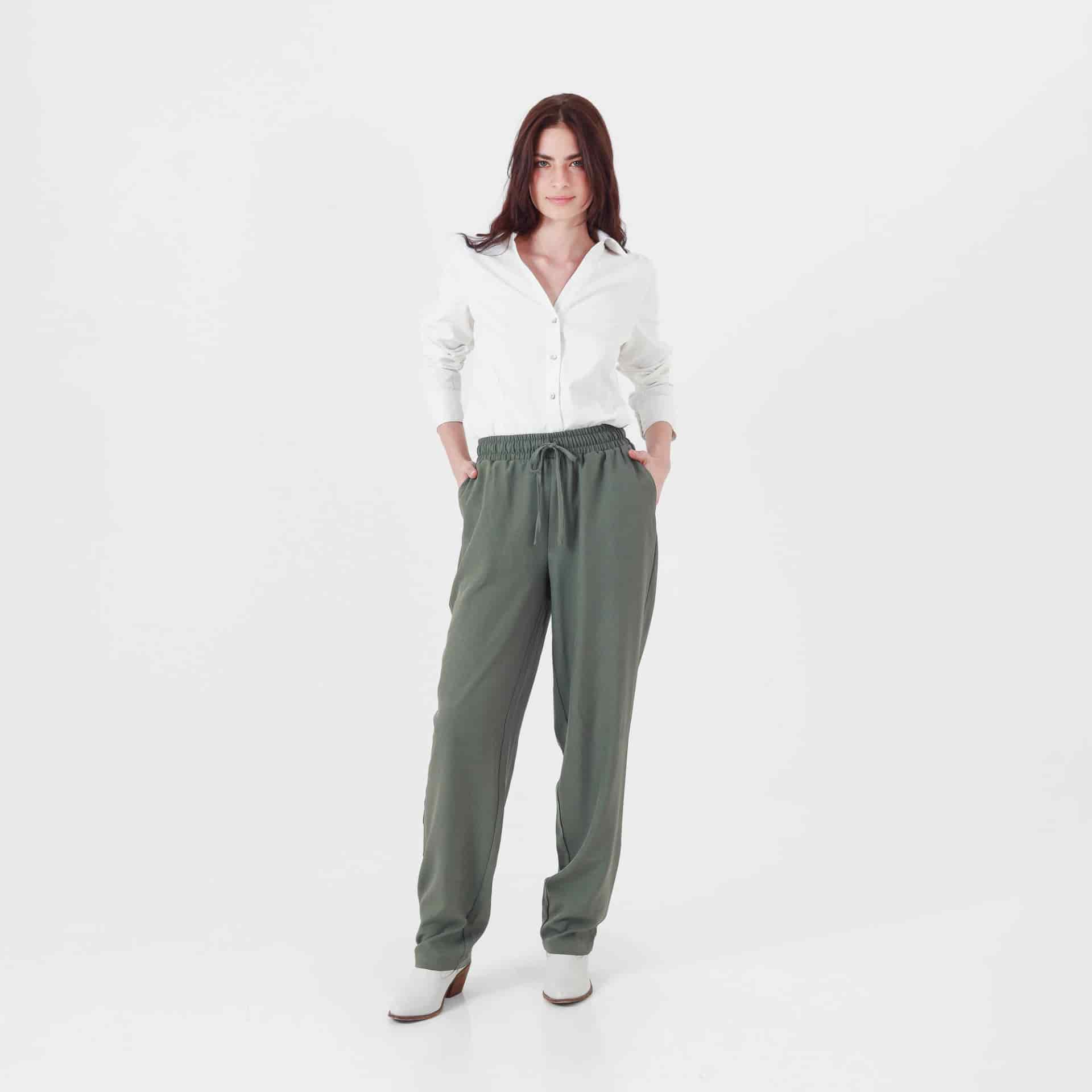 Pantalón básico bota recta cintura elástica - miniatura 14