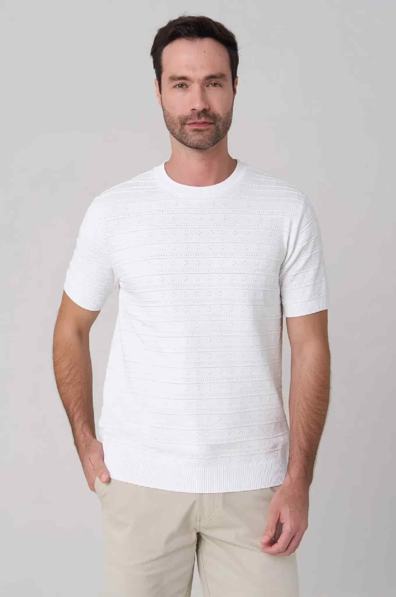 Camiseta tejida casual Js - miniatura 3
