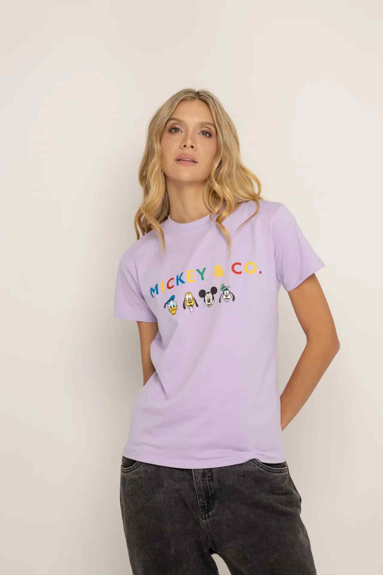 T-Shirt  Lila Mickey y Amigos - miniatura 1