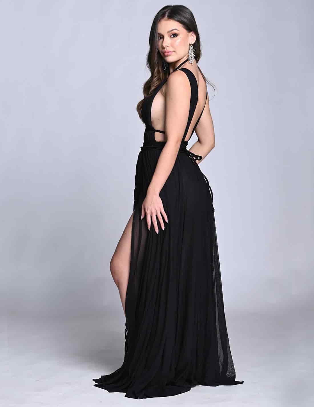 Vestido Diosa Negro - miniatura 4