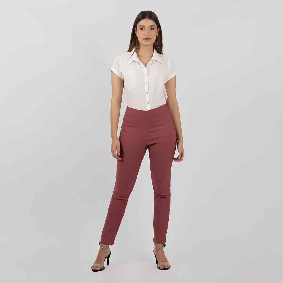 Pantalon tiro alto bota skinny - miniatura 5