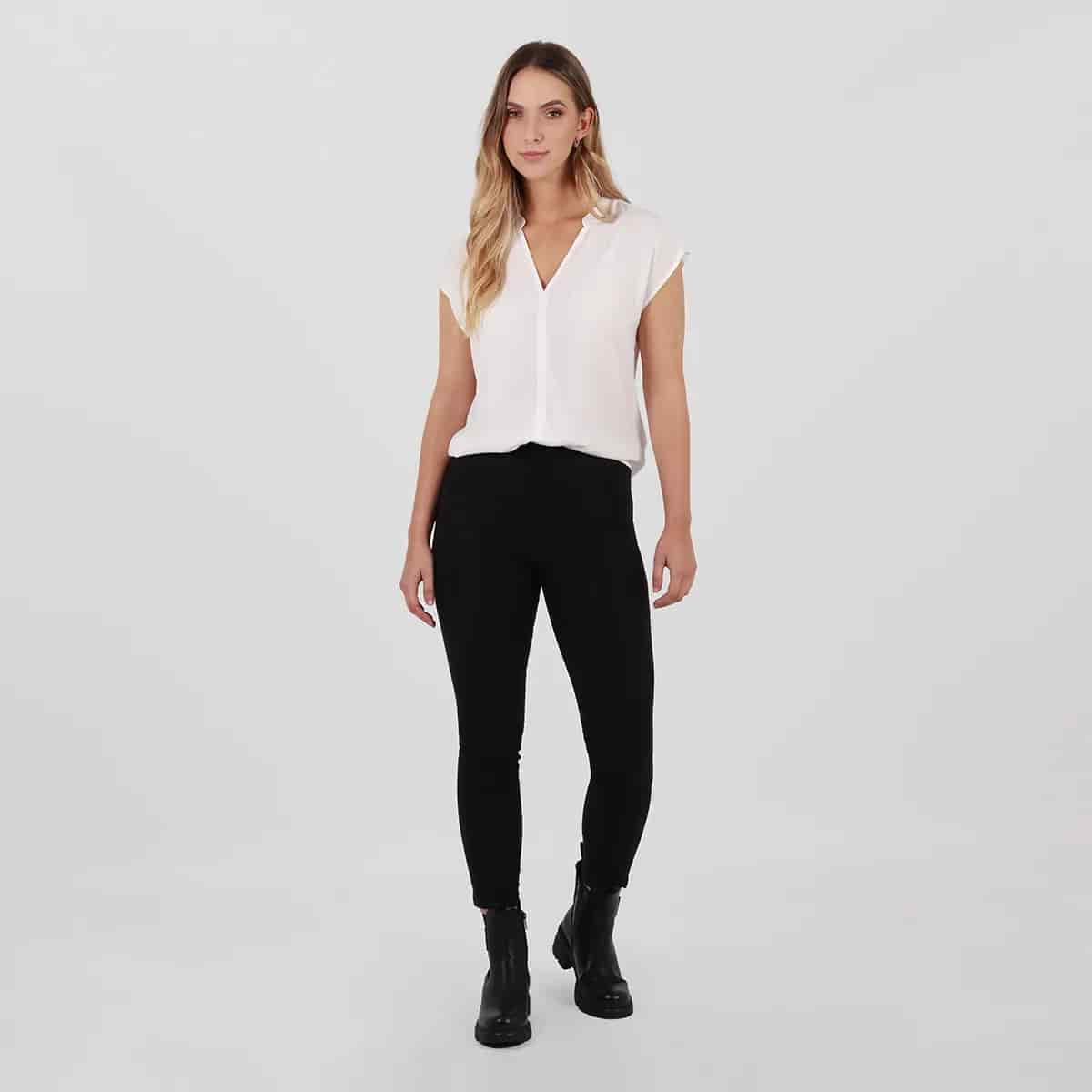 Pantalon tiro medio bota skinny - miniatura 1