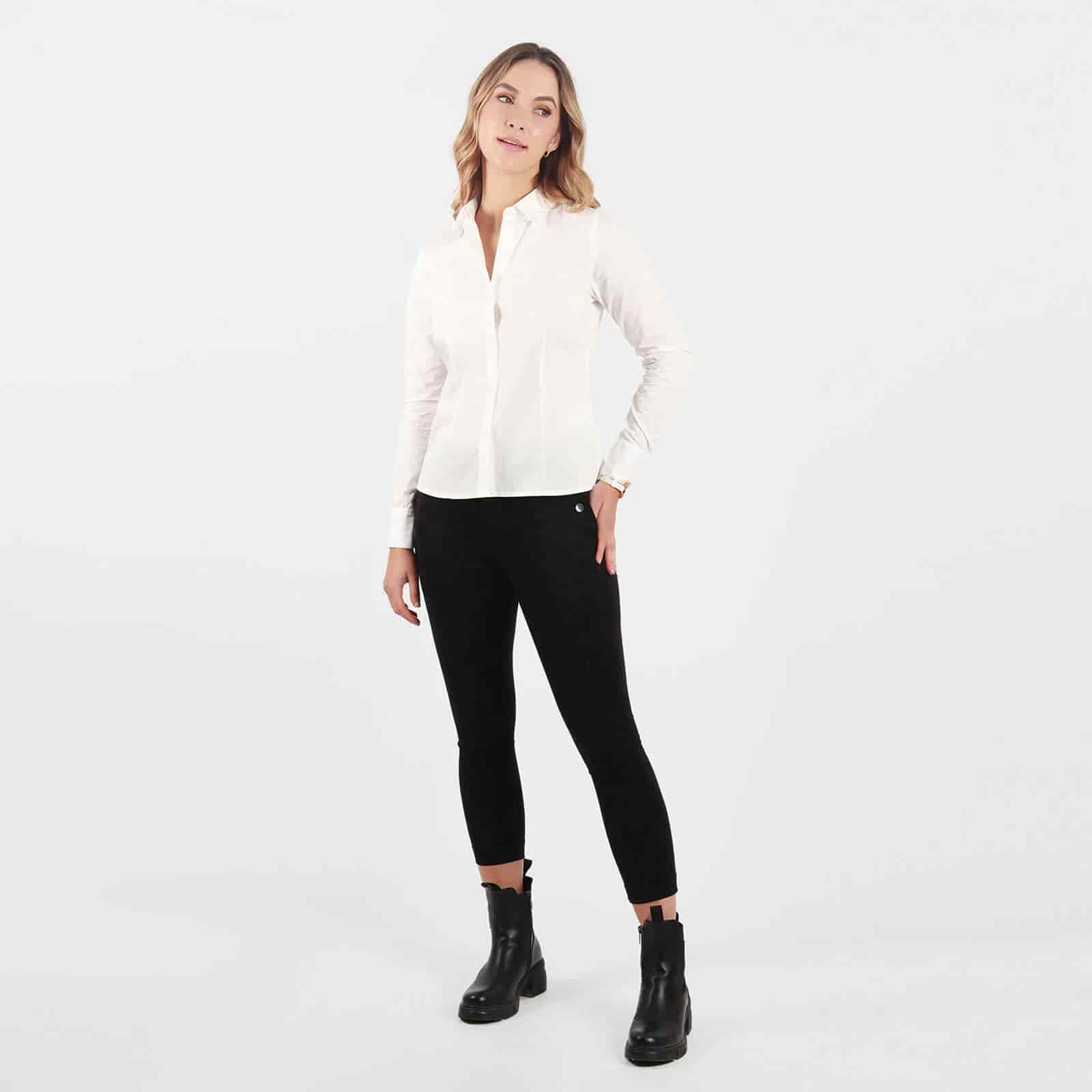 Blusa cuello camisero manga larga - miniatura 2