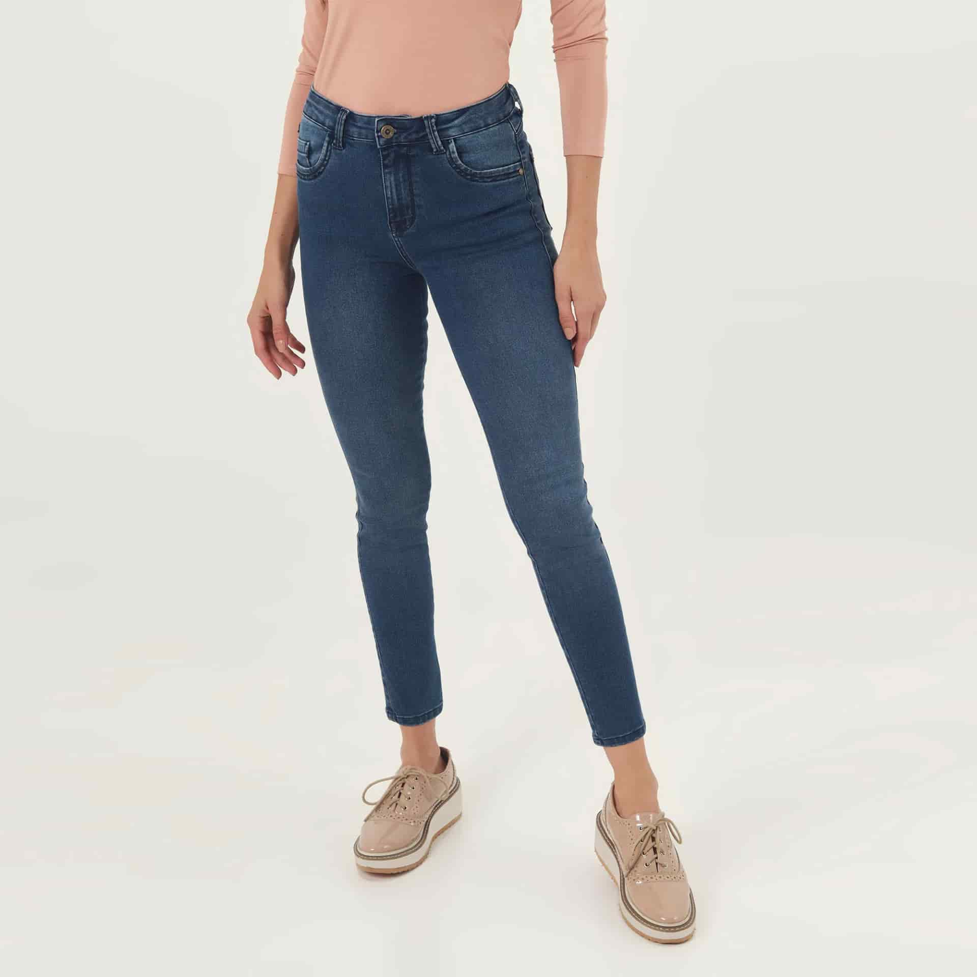 Jean Diva Tiro Medio Bota Skinny Crop - miniatura 5