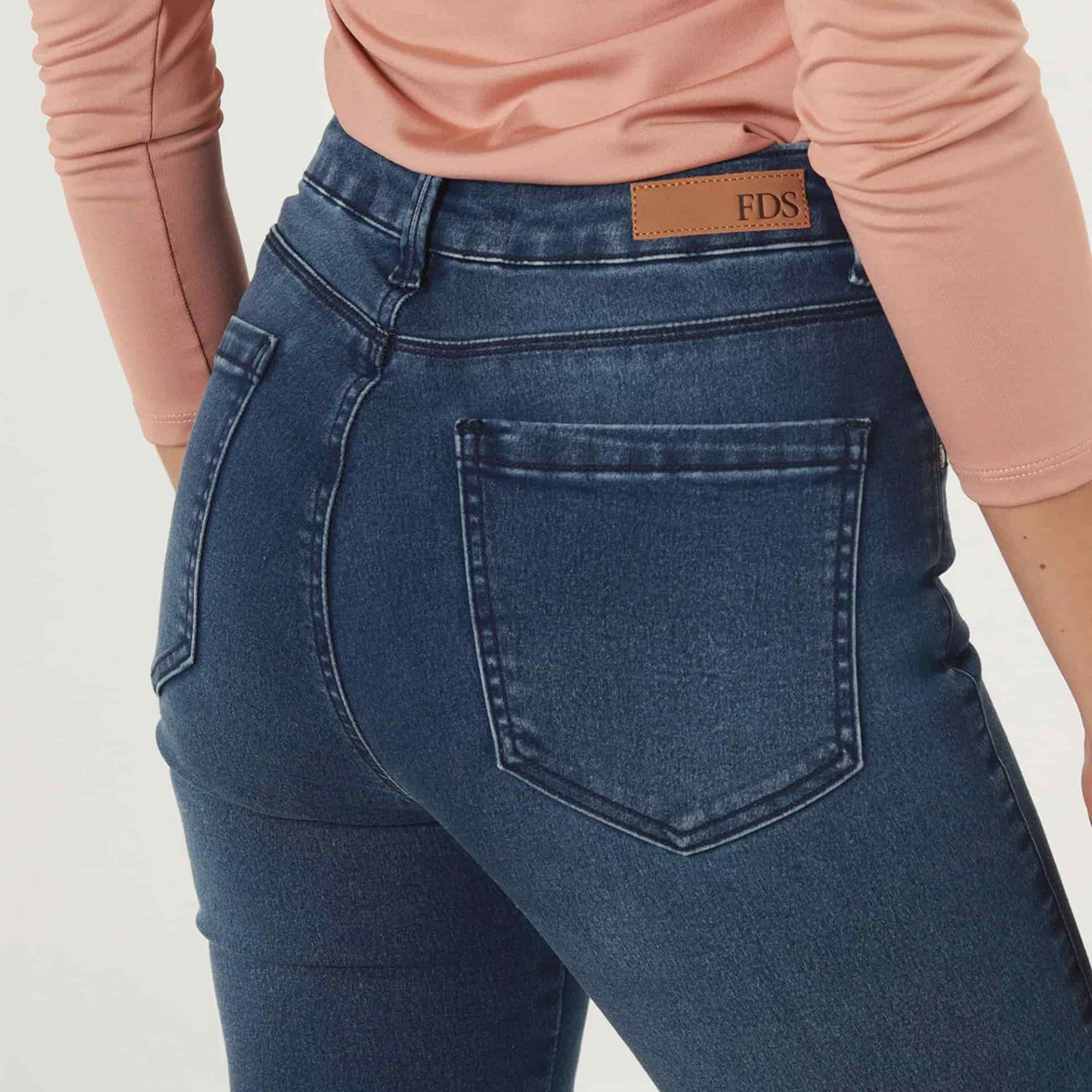 Jean Diva Tiro Medio Bota Skinny Crop - miniatura 4