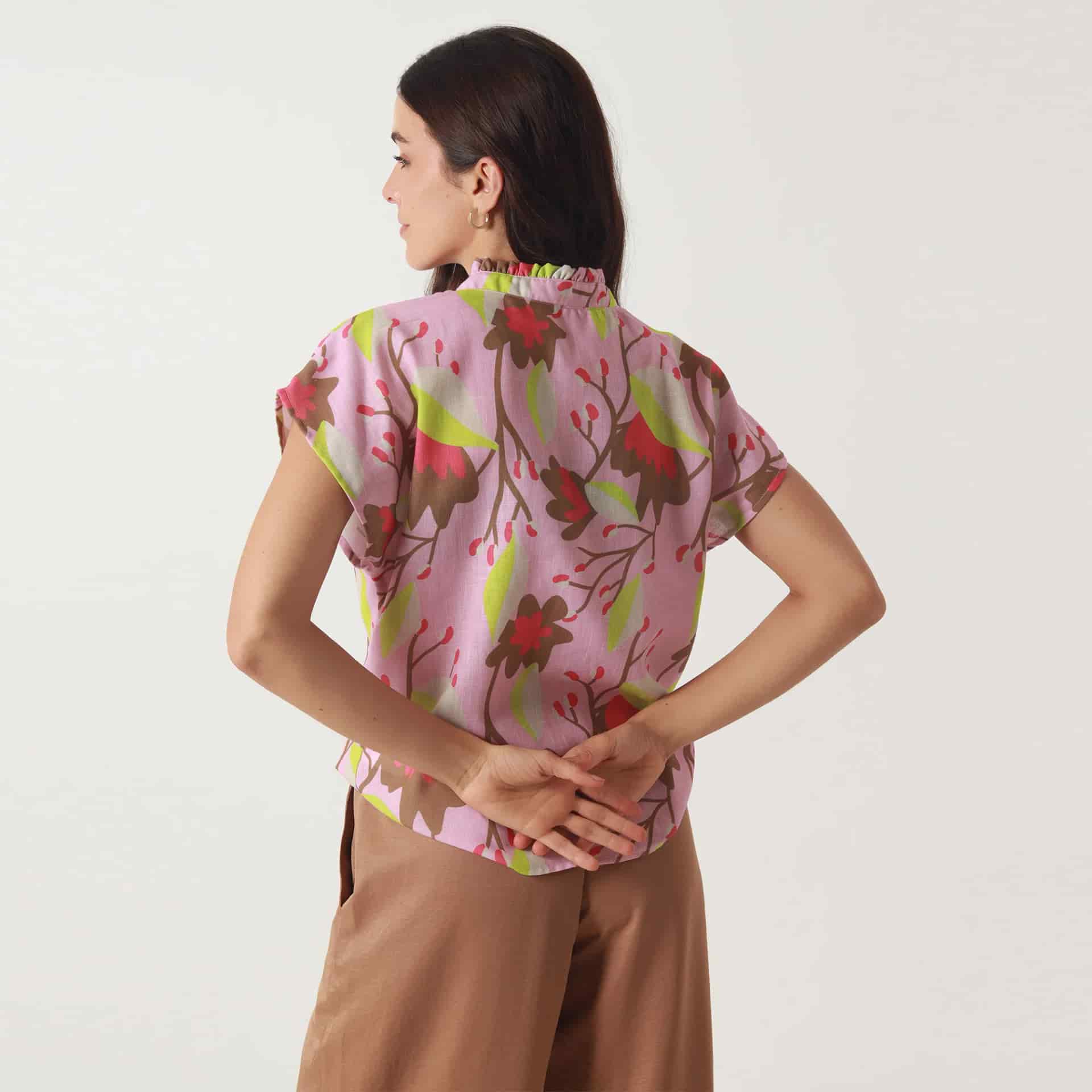 Blusa Cuello Redondo Manga Corta - miniatura 2