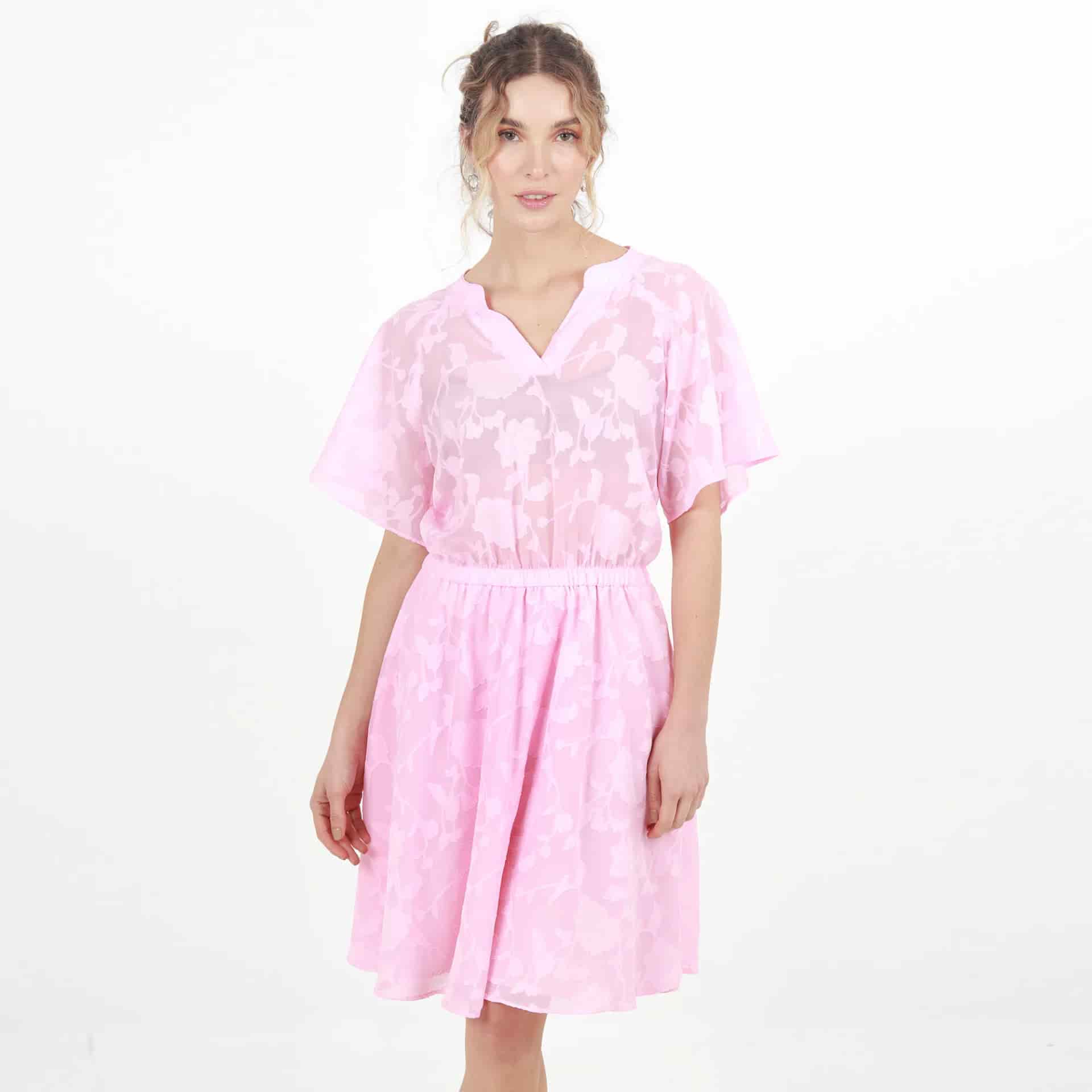 Vestido Cuello V Manga Corta - miniatura 5
