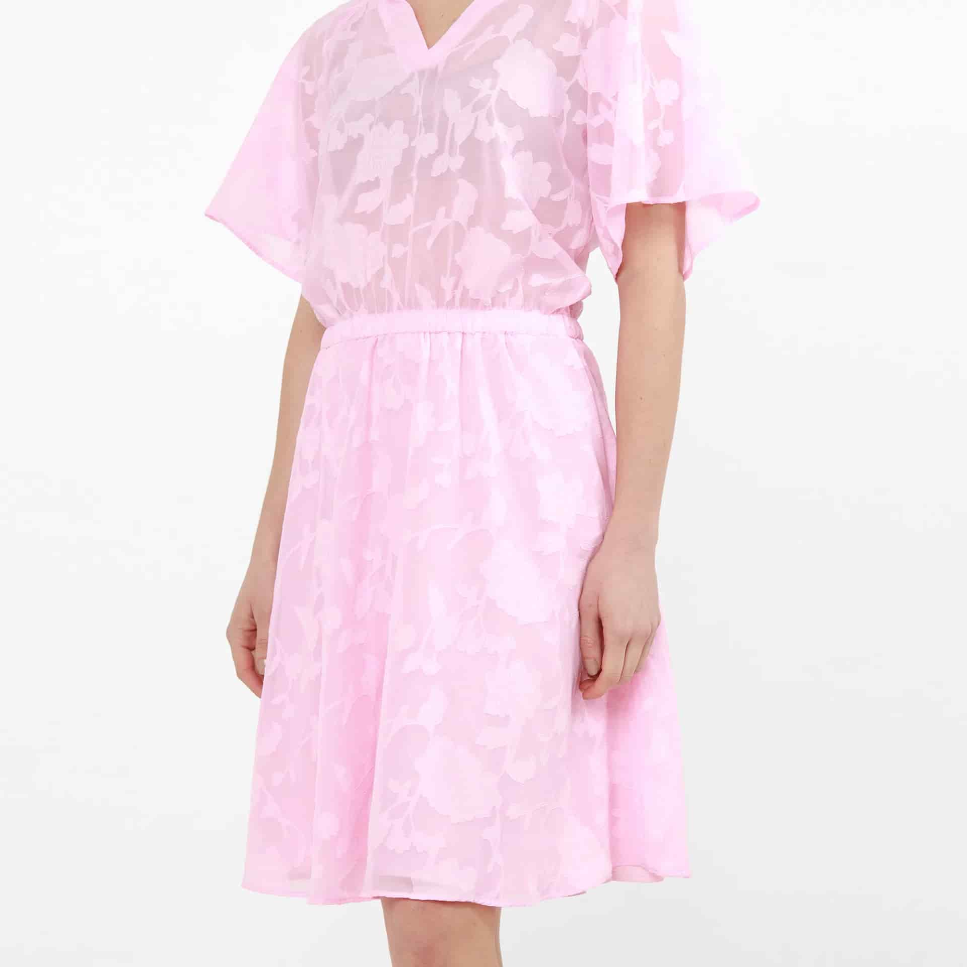 Vestido Cuello V Manga Corta - miniatura 4