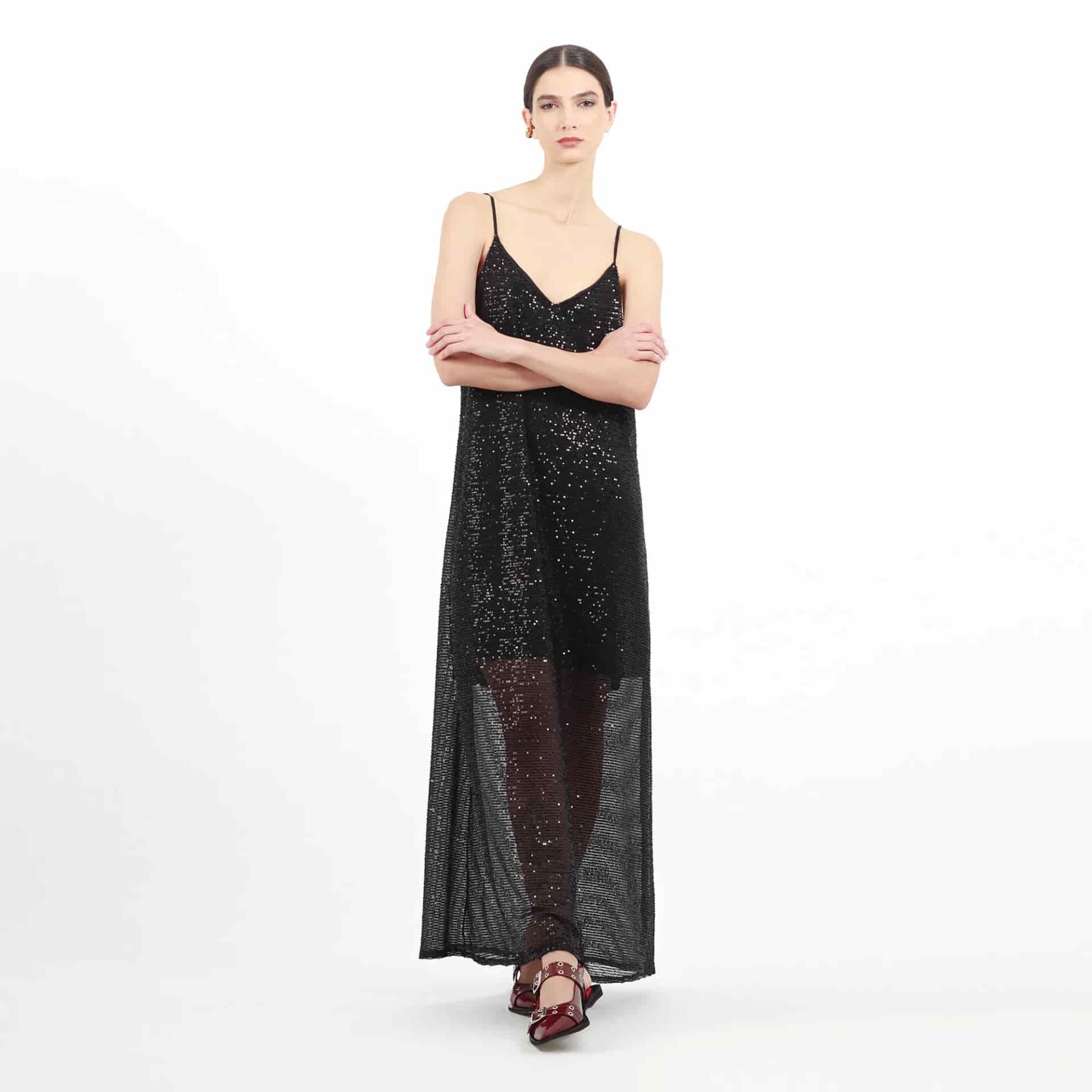 Vestido Cuello V Manga Sisa - miniatura 1