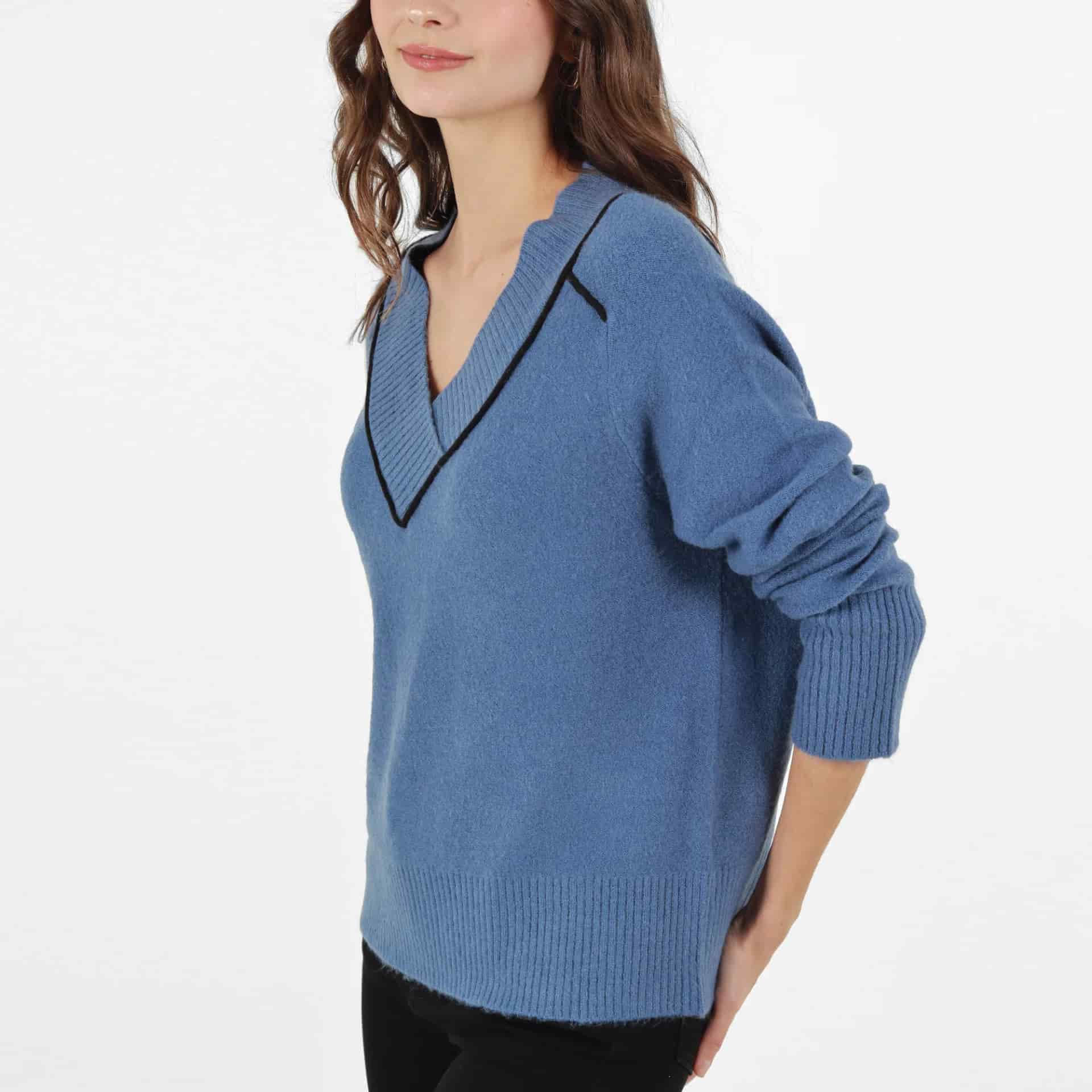 Sweater Cuello V Manga Larga - miniatura 3
