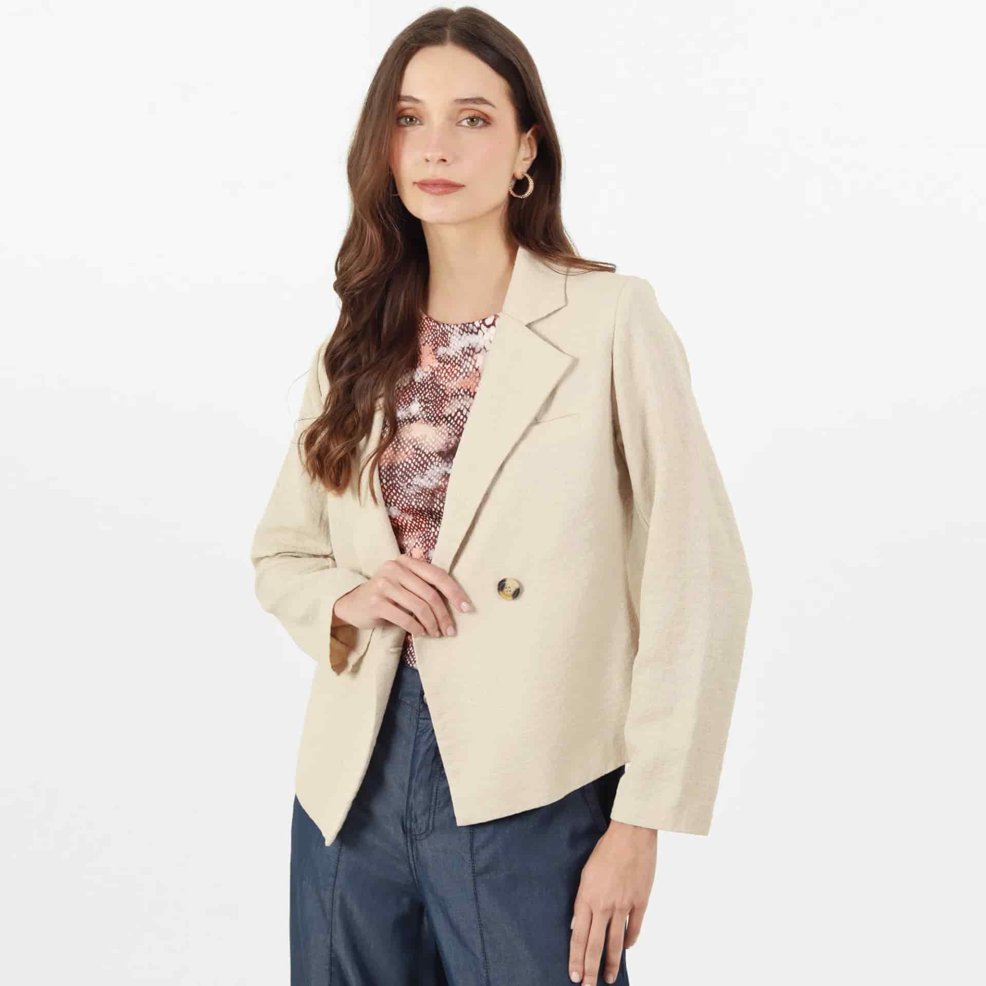 Chaqueta Cuello Solapa Manga Larga - miniatura 1
