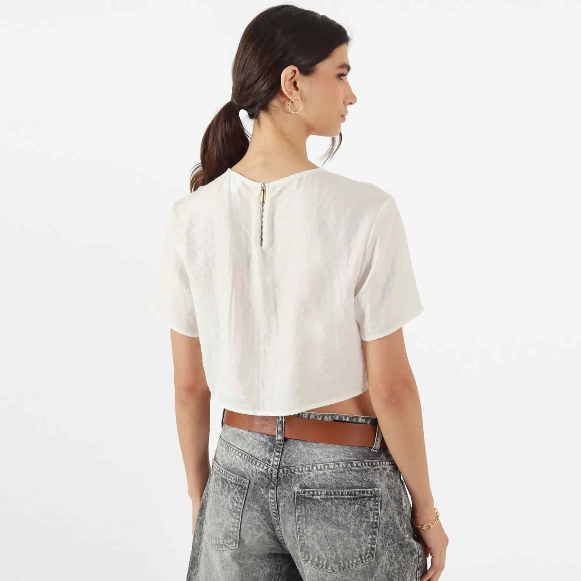 Blusa Cuello Redondo Manga Corta - miniatura 4