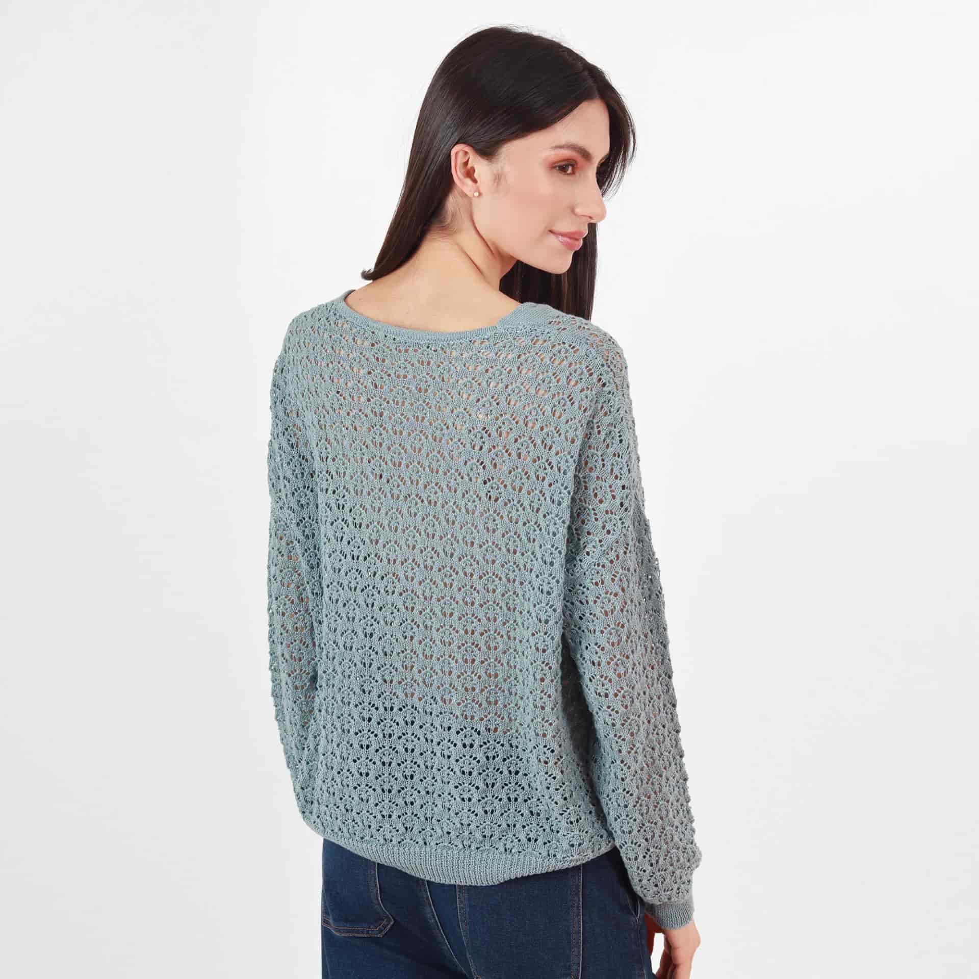 Sweater Cuello V Manga Larga - miniatura 6