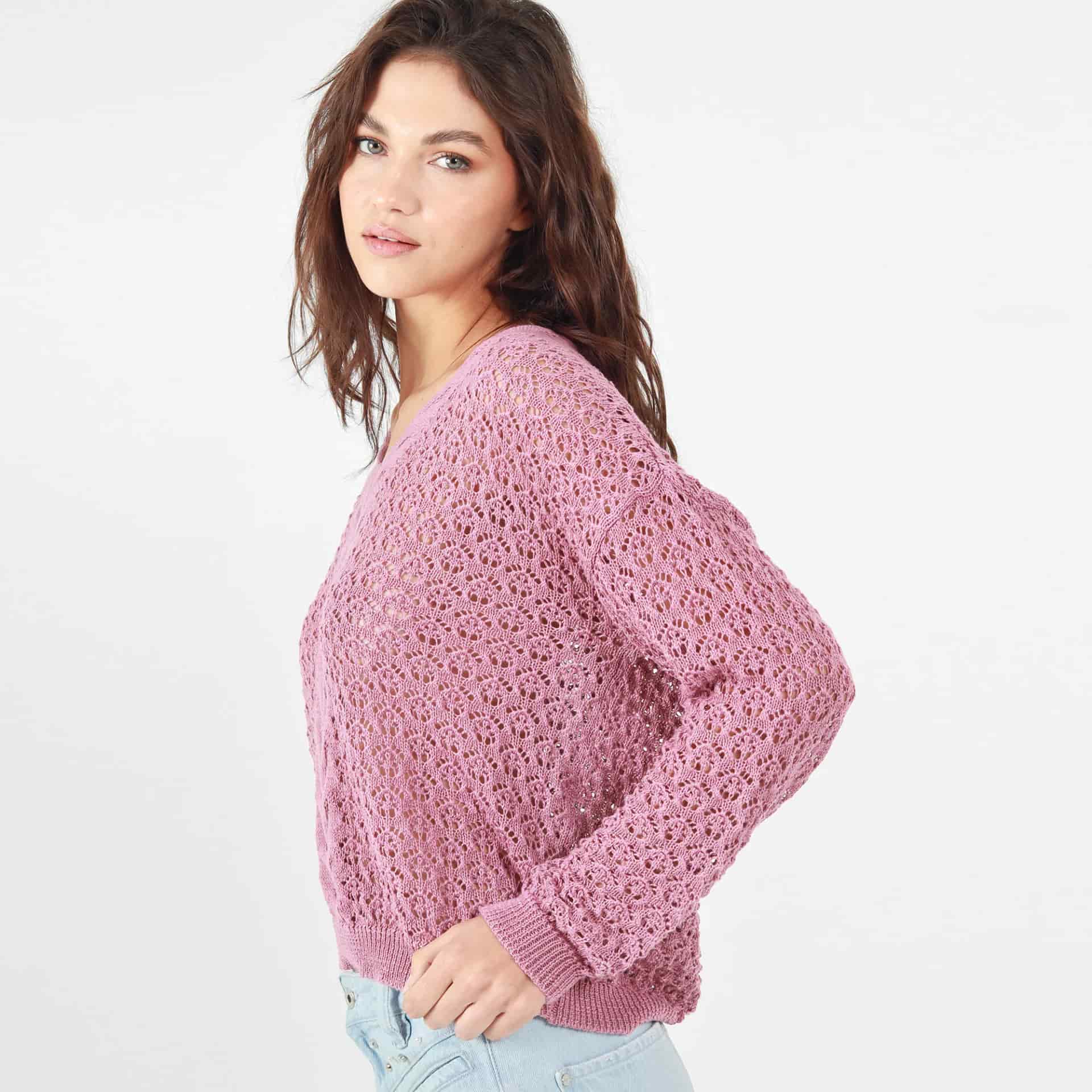 Sweater Cuello V Manga Larga - miniatura 6
