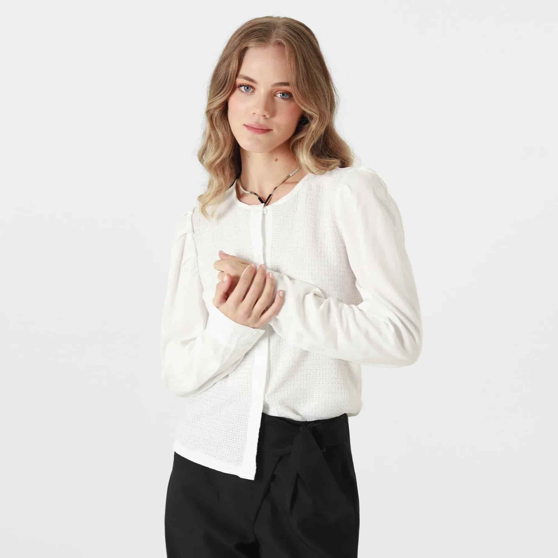 Blusa Cuello Redondo Manga Larga - miniatura 4