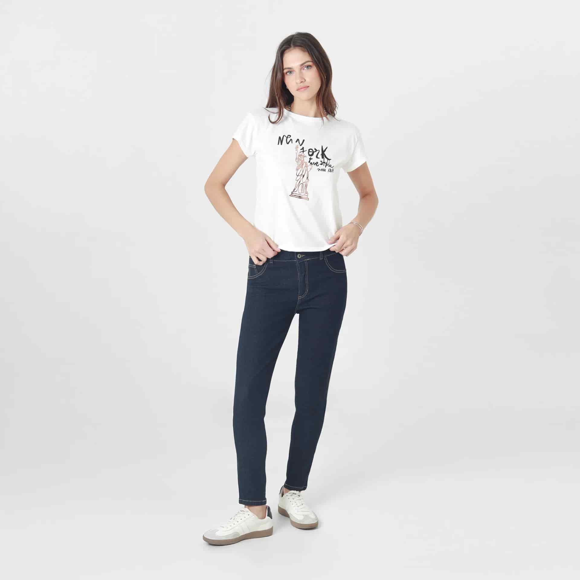 Jean Tiro Medio Bota Skinny - miniatura 1