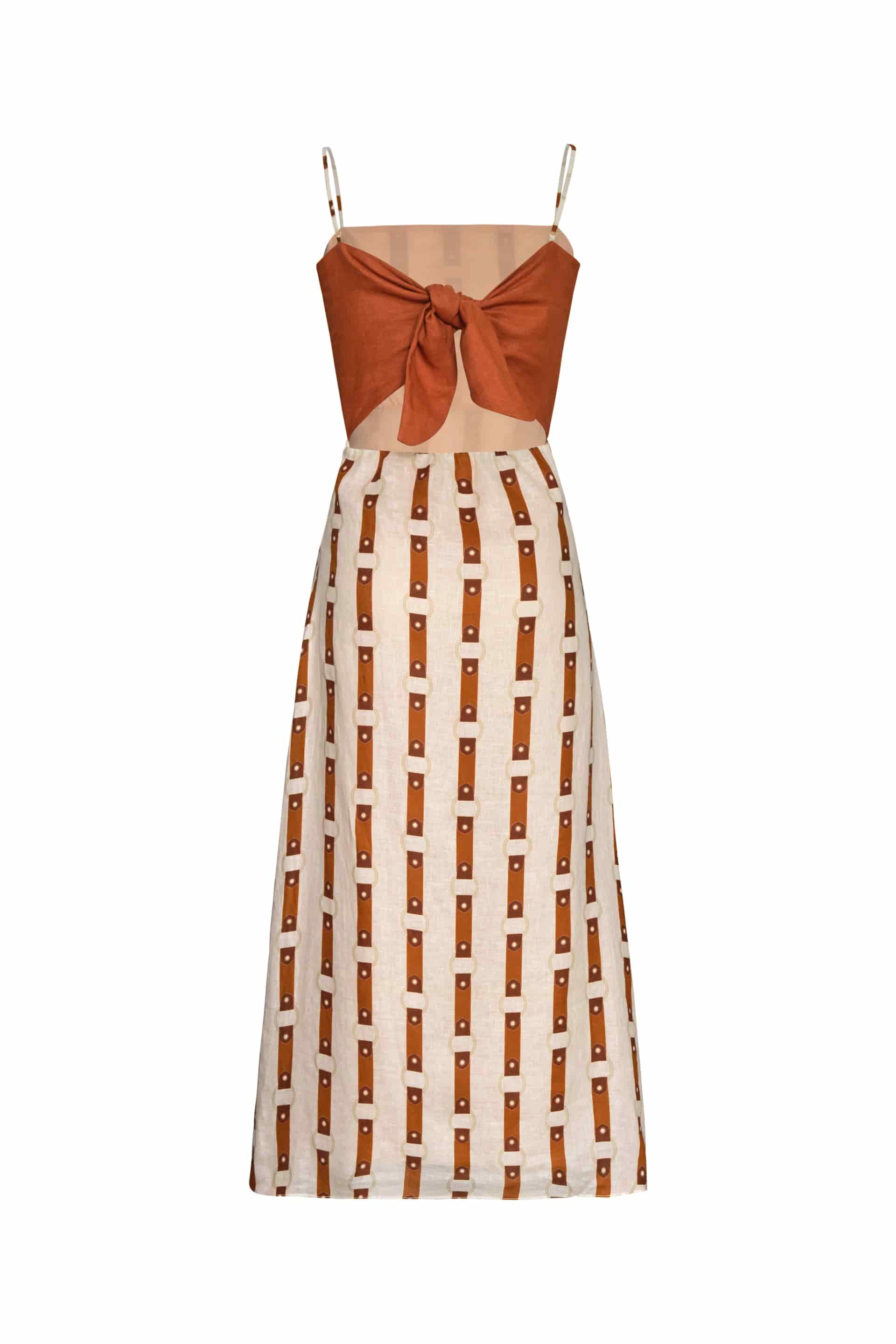 Nativa Linen Midi Dress / Horse Reins - miniatura 4