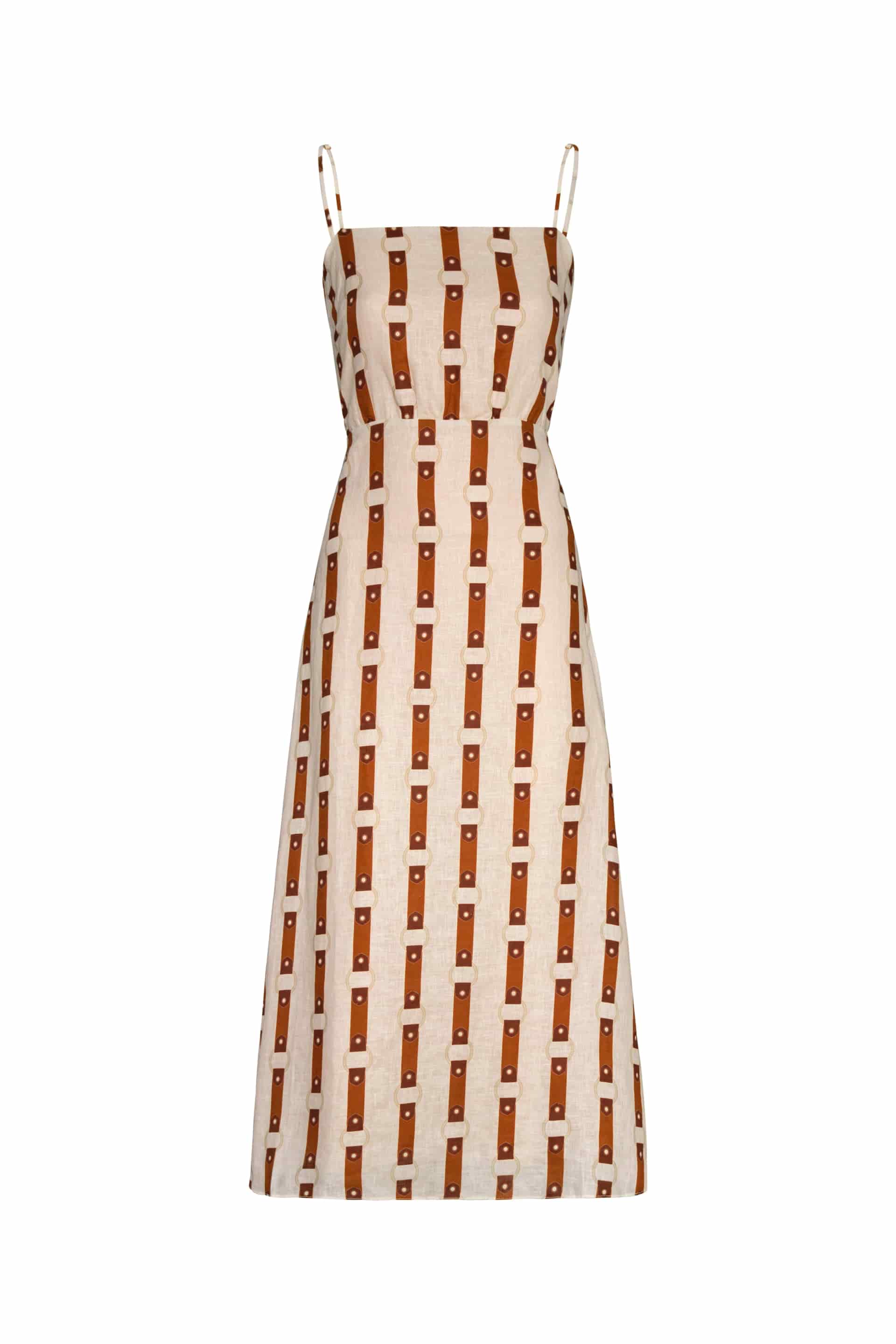 Nativa Linen Midi Dress / Horse Reins - miniatura 2